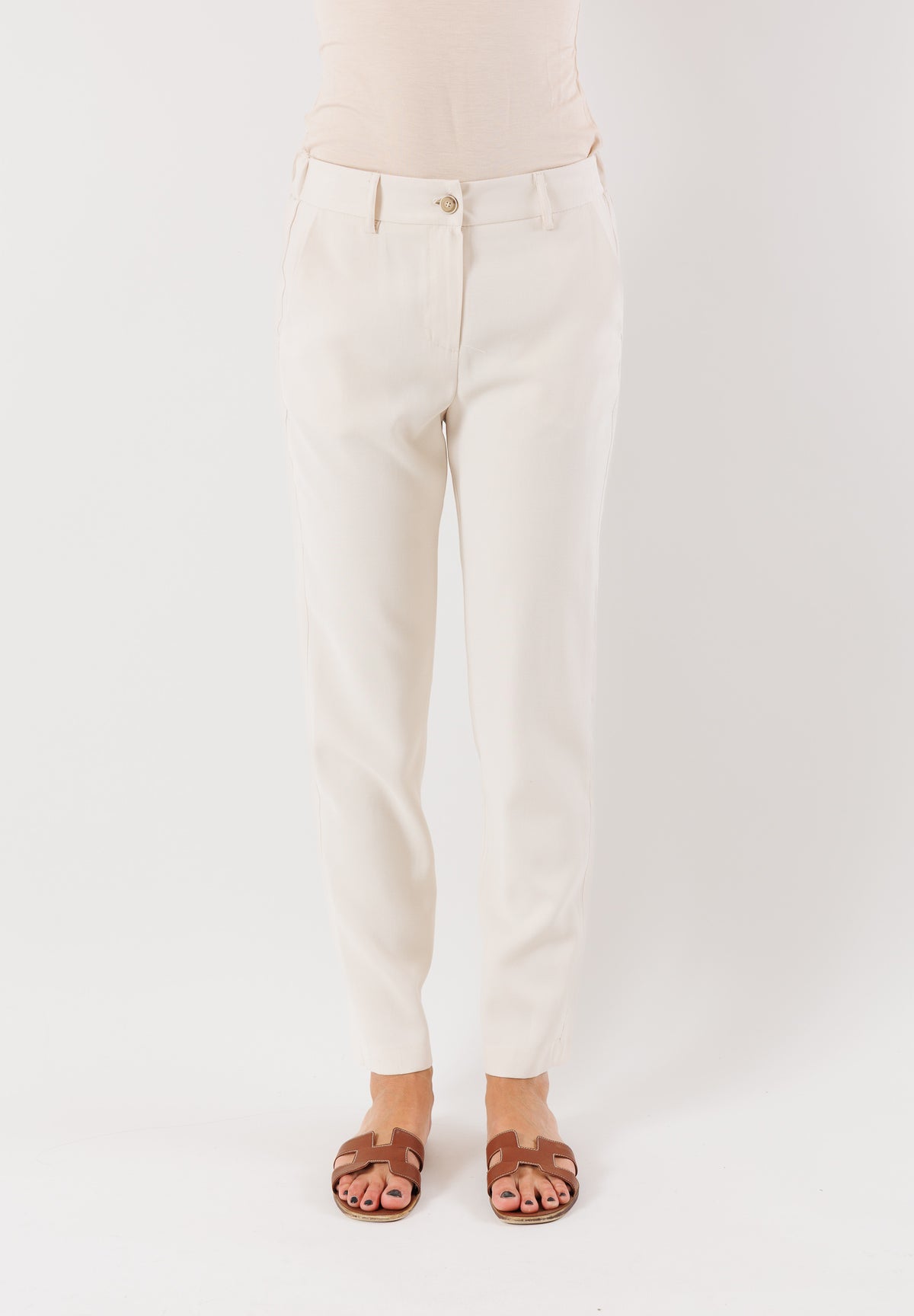 PE25219GESSO - Trousers - MESANGE