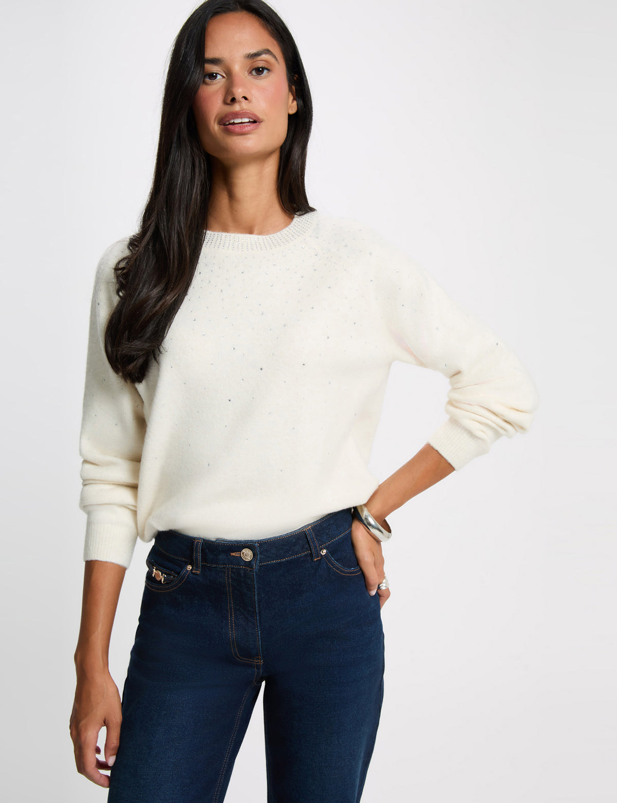 Morgan MFETE maglia con strass
