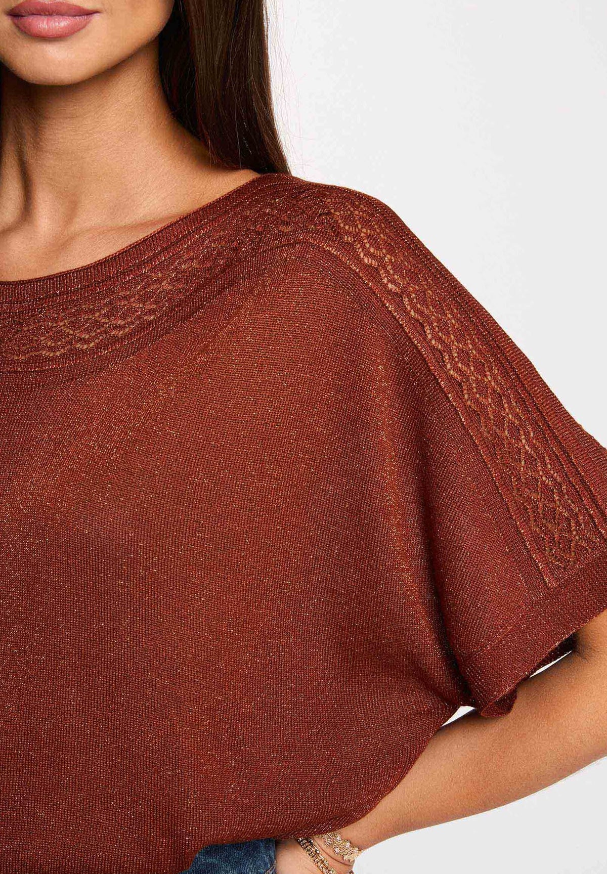 MORGAN DE TOI Women's Sweater COGNAC BROWN