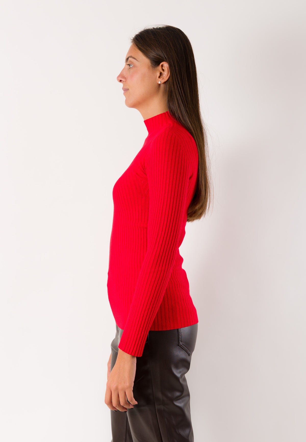 Maglia a coste collo alto 3M1714