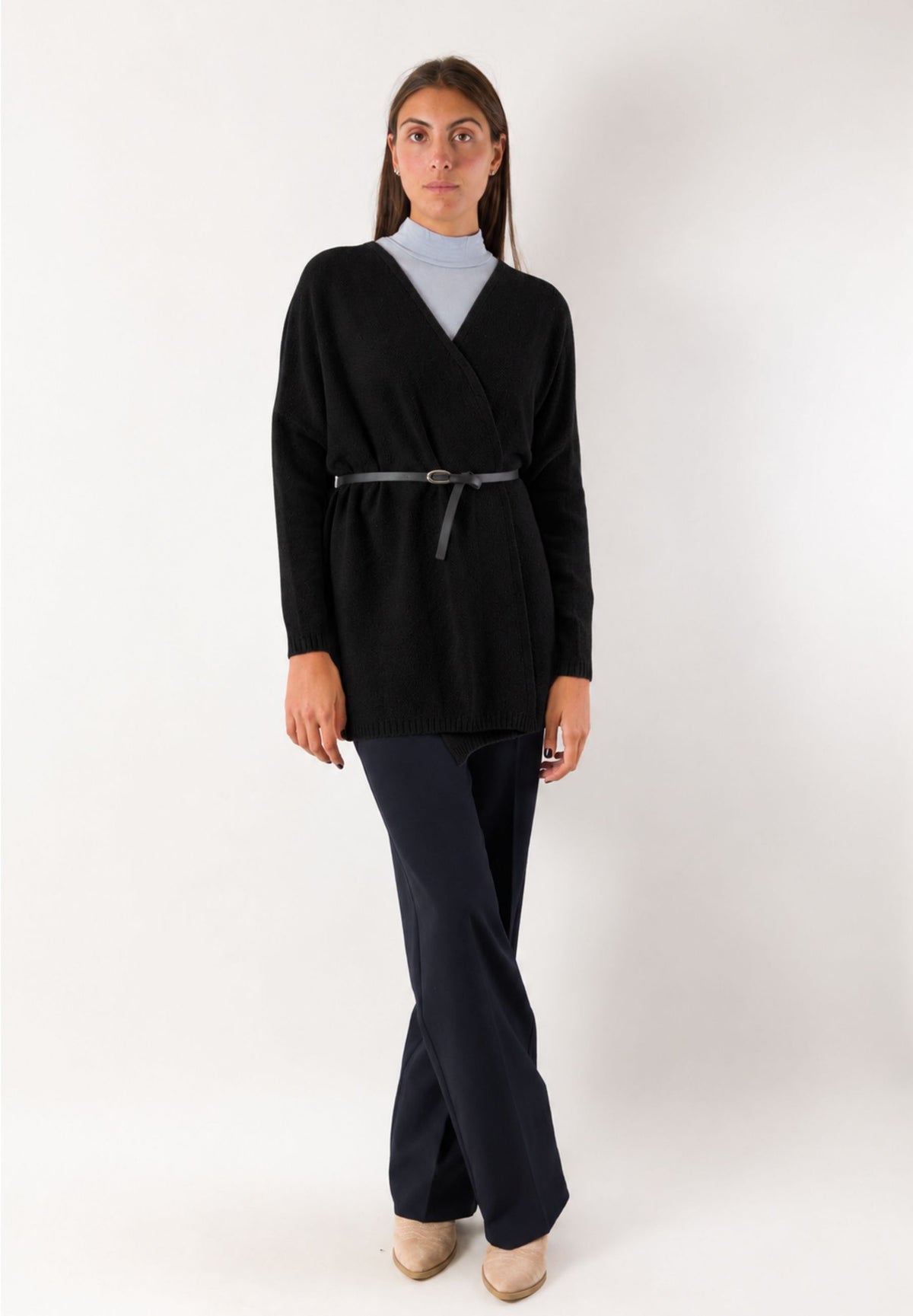 Cardigan incrociato con cintura 3M1745
