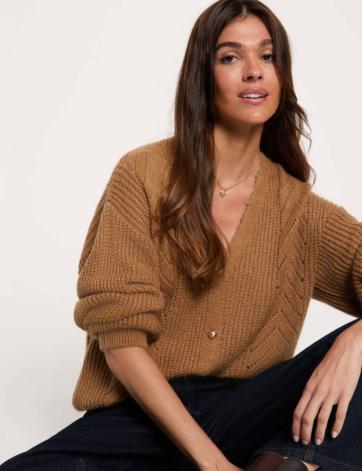 Morgan MOUNTA cardigan traforato scollo V
