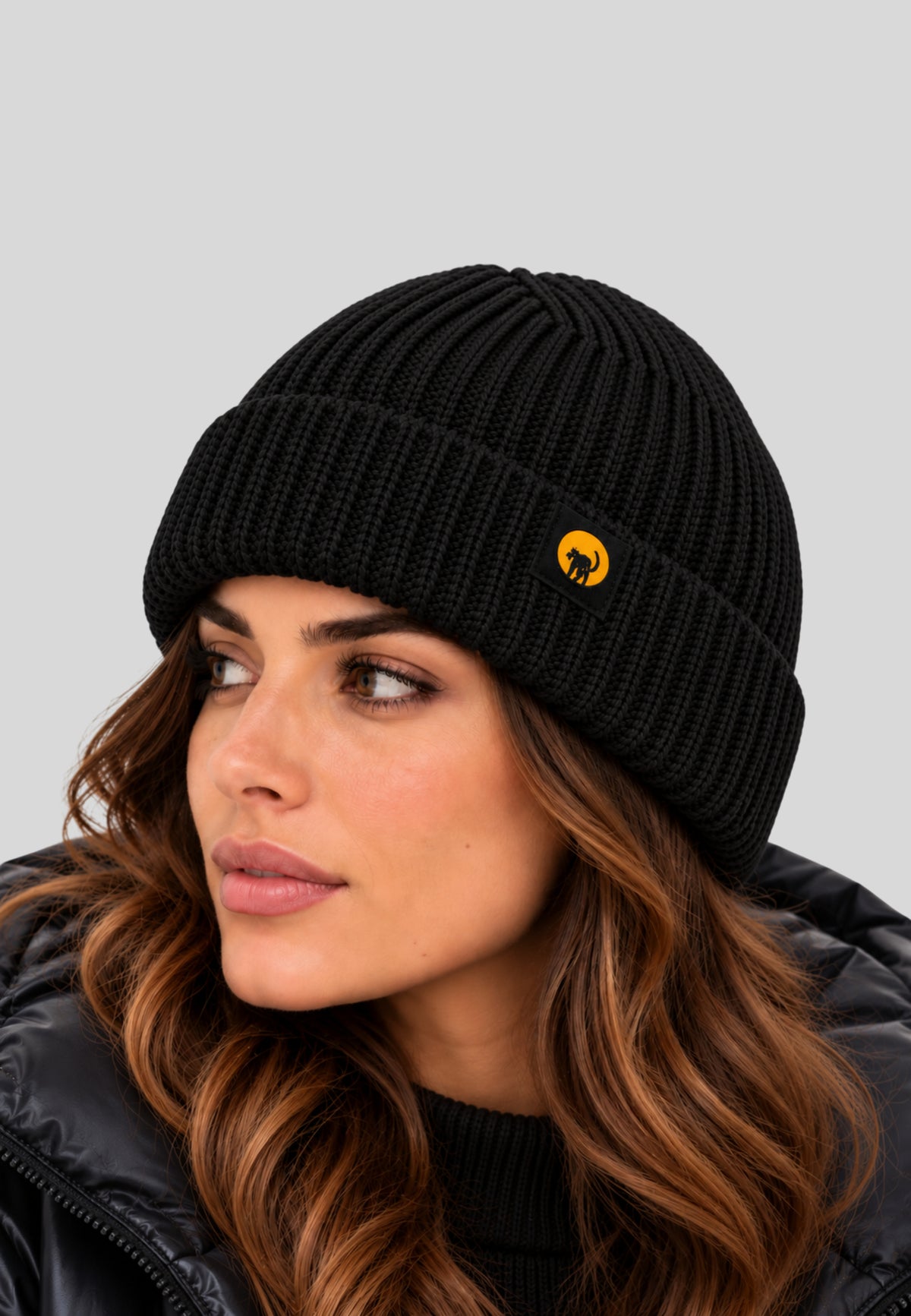 Cappello Unisex Ciesse Piumini Jet Black Nero in Maglia a Costine KASEMJET BLACK