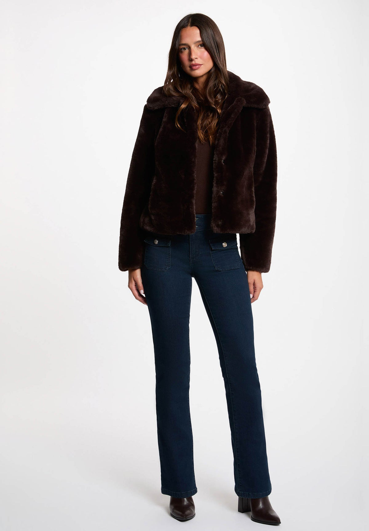 MORGAN DE TOI Women's COFFEE FUR JACKET
