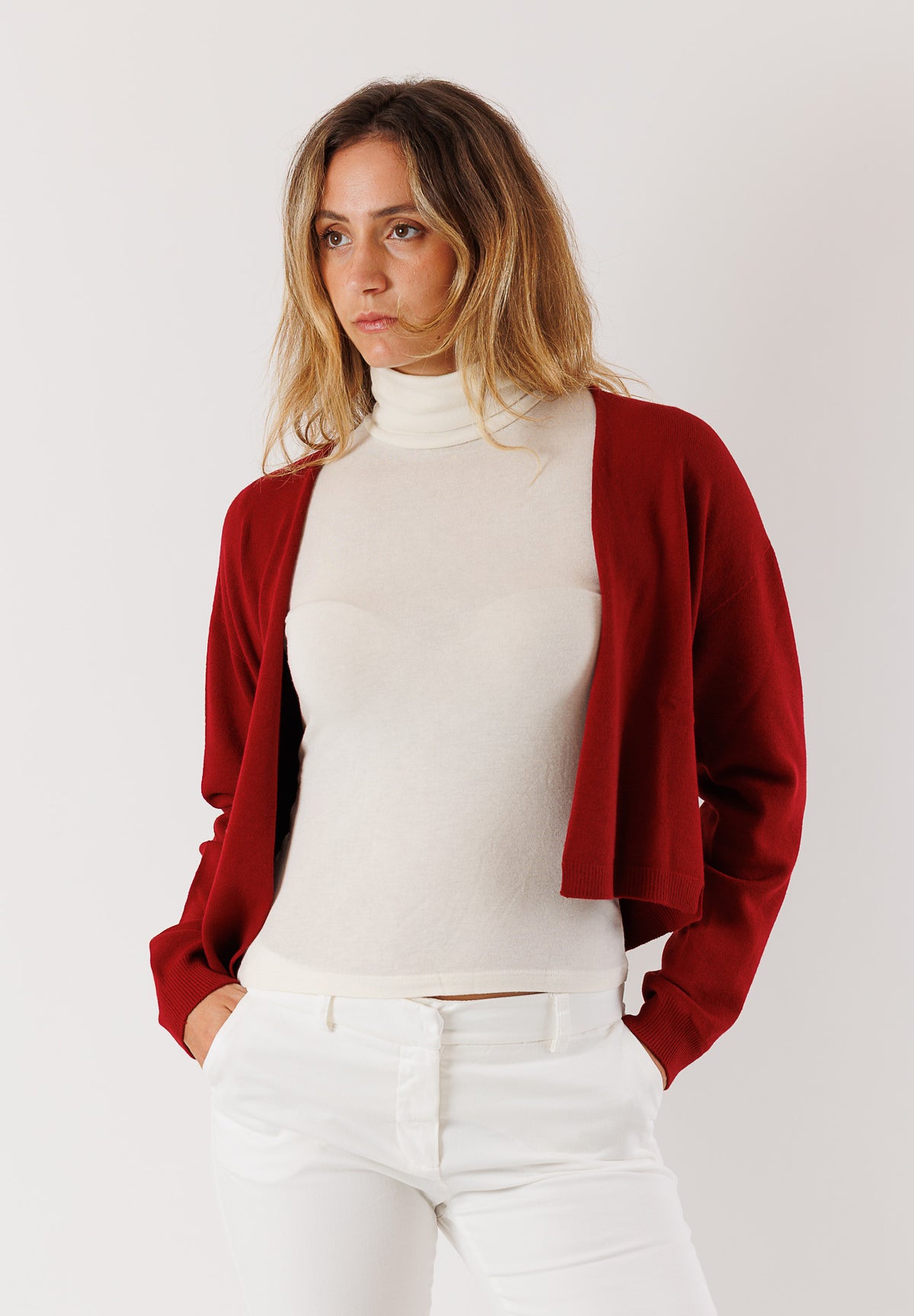 Cardigan corto in maglia leggera 3M0825