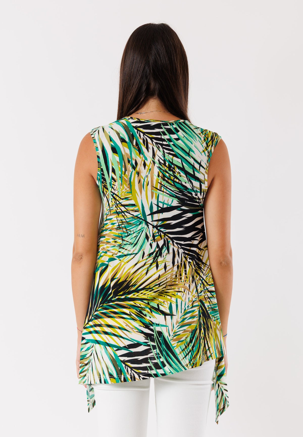 Top senza maniche  in jersey fantasia PE25306