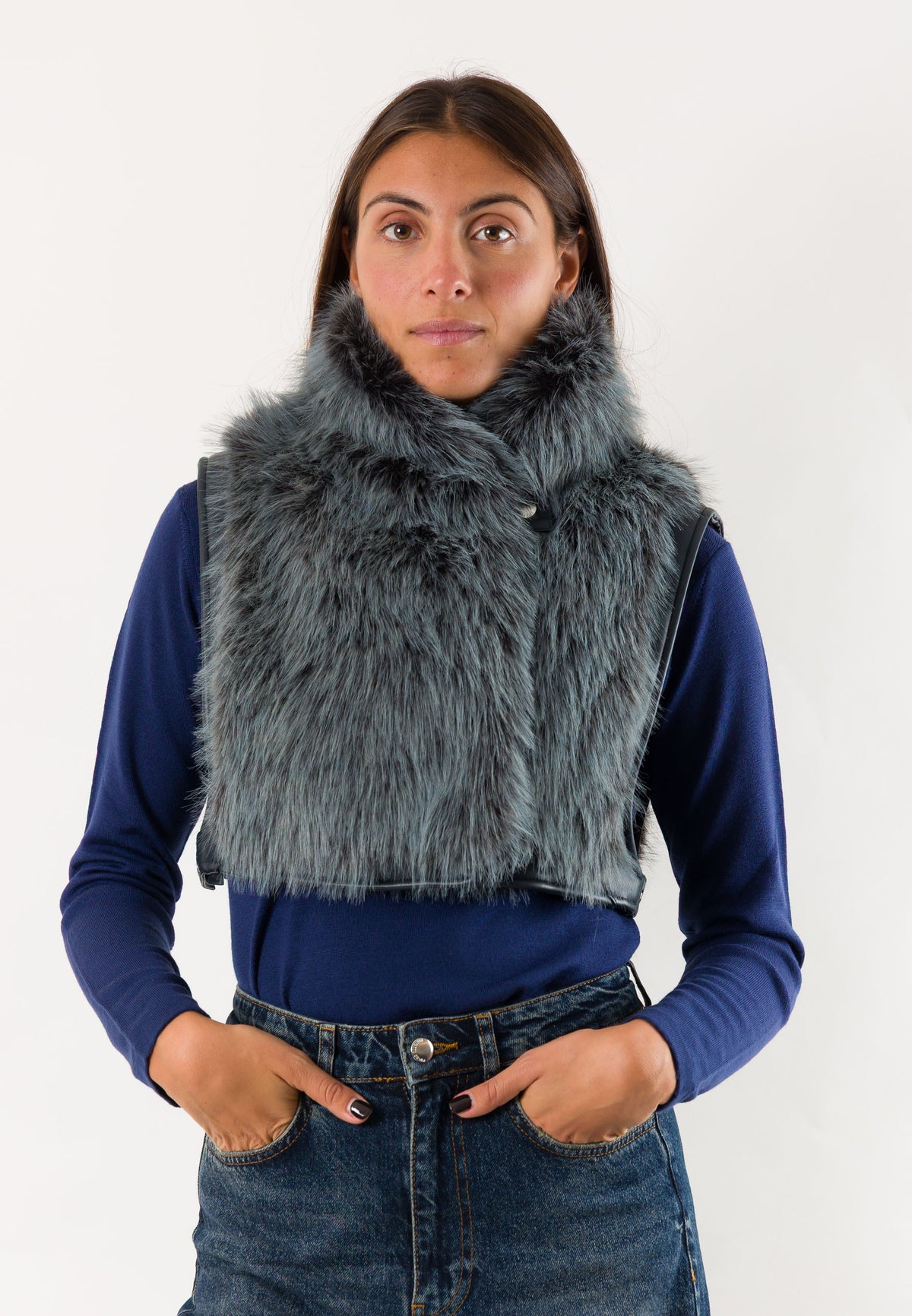 Patrizia Pepe 2F0018 gilet eco-pelliccia