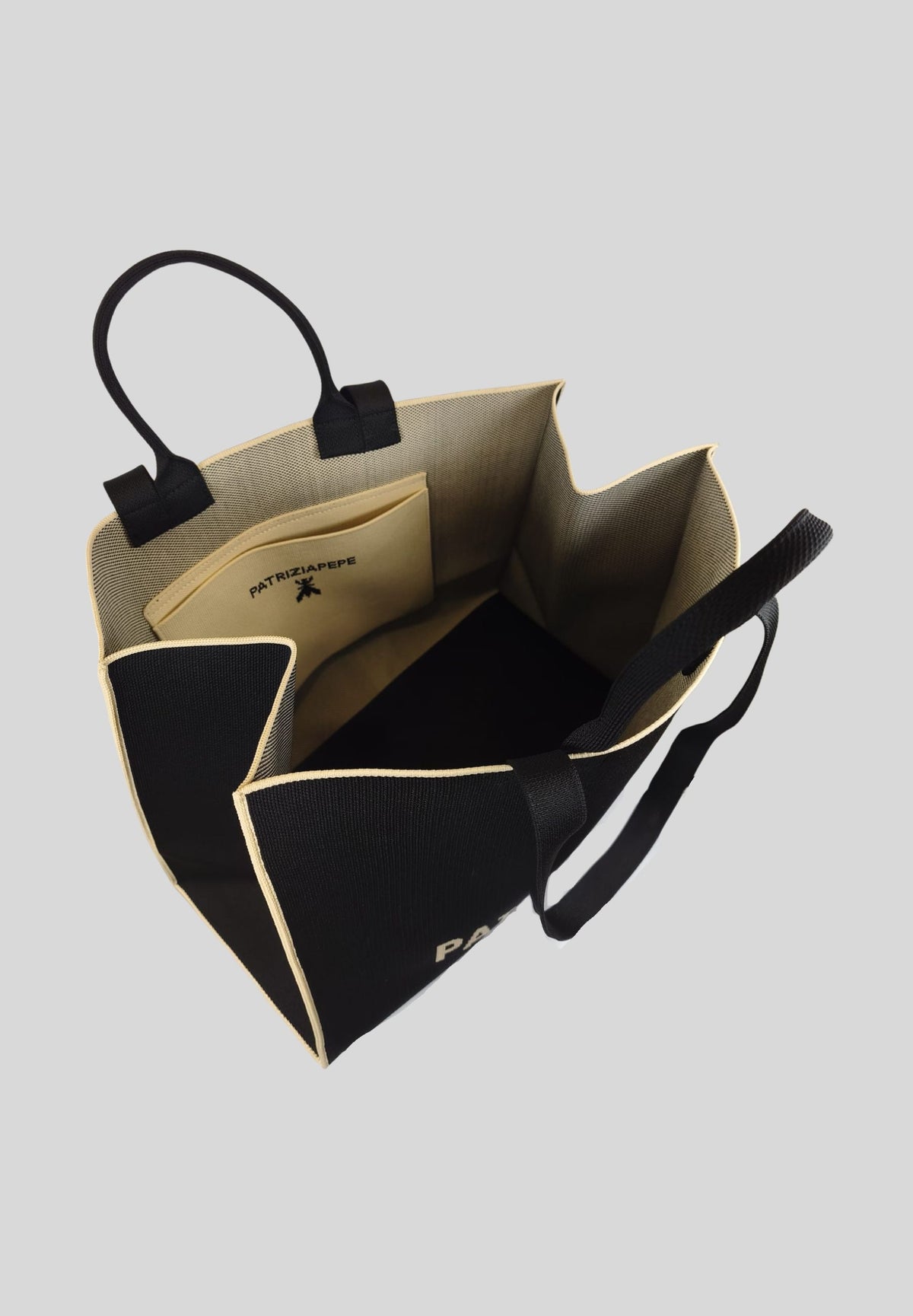 Borsa PATRIZIA PEPE Donna Black-Wolly White