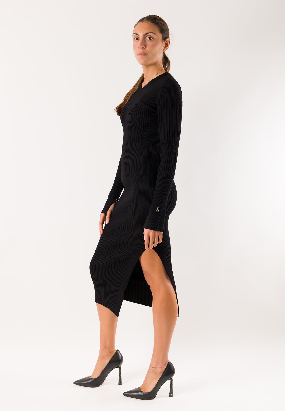 Patrizia Pepe 2A0044 abito midi costine