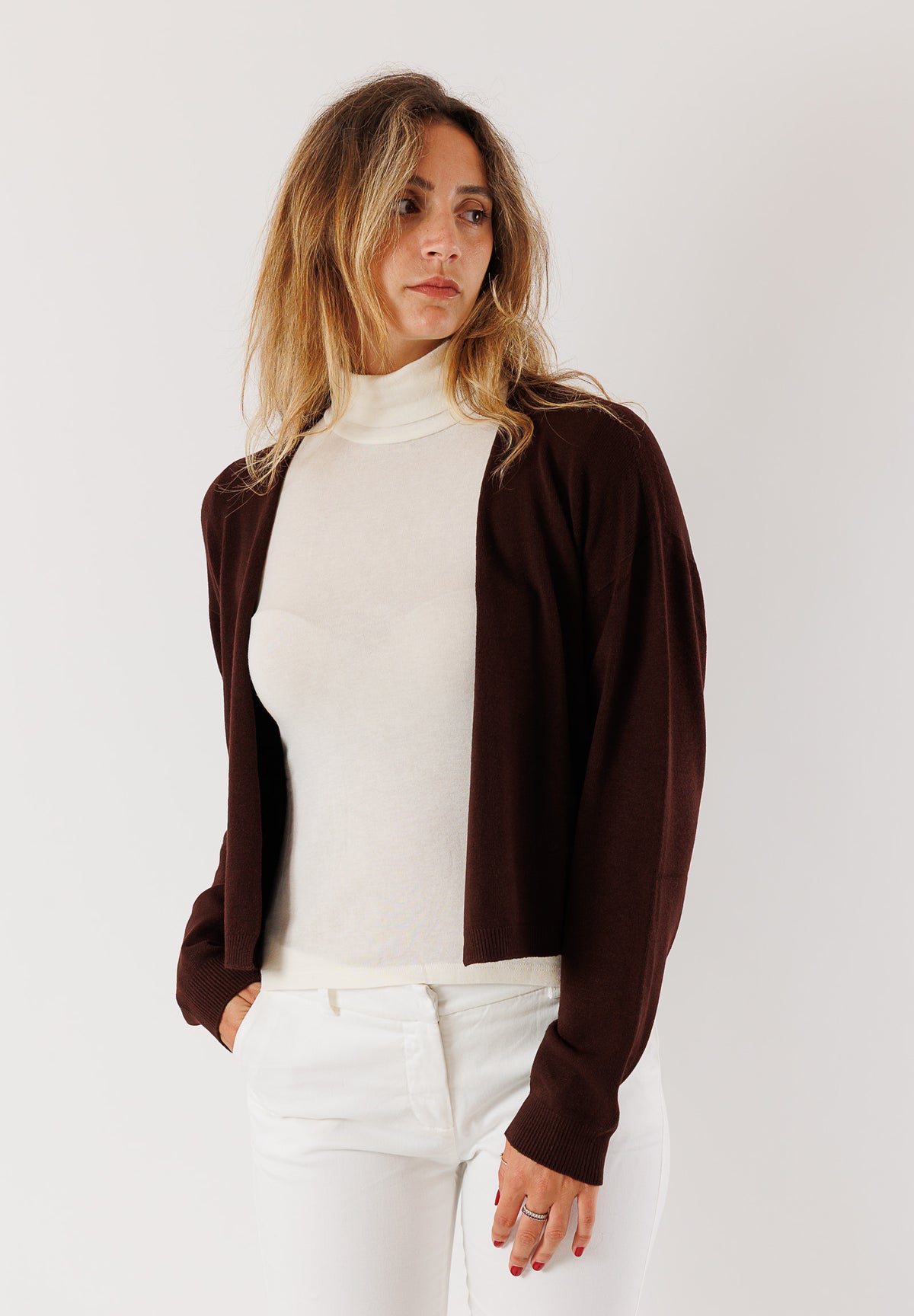 Cardigan KONTATTO Donna MOGANO-BURGUNDI