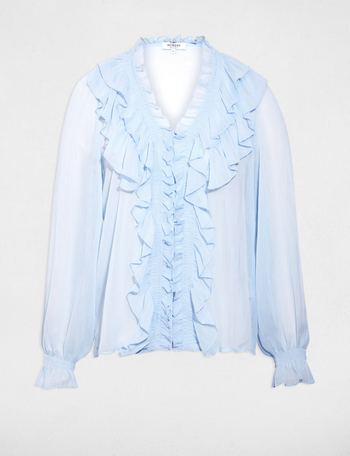 Camicia con volant CATHY ( taglie francesi )