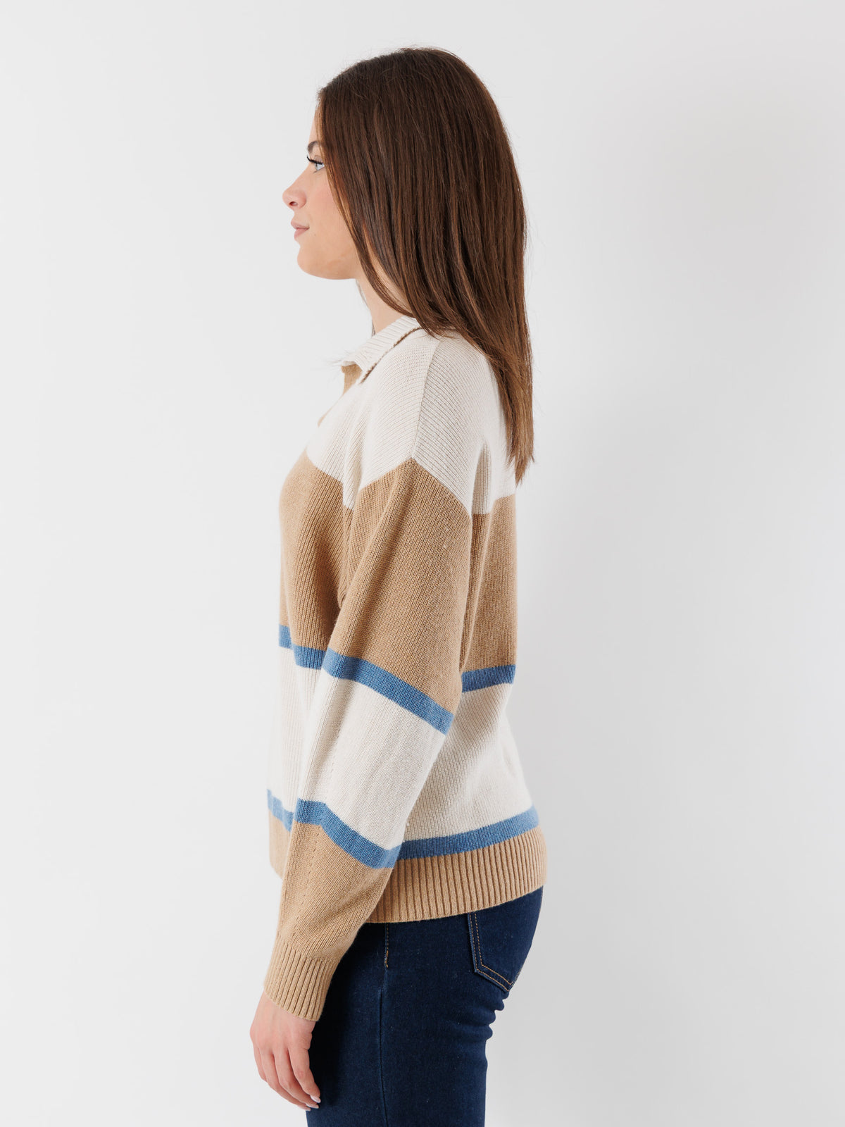 Maglia polo in misto lana e cashmere BY09087