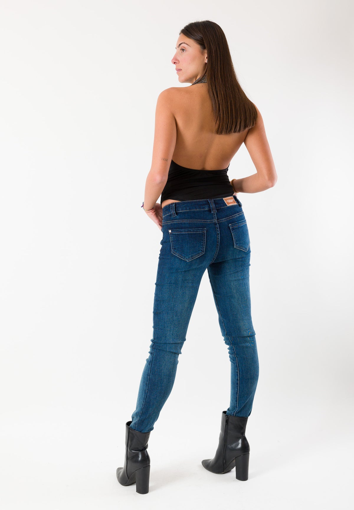 body scollo gronda con strass CHL108F