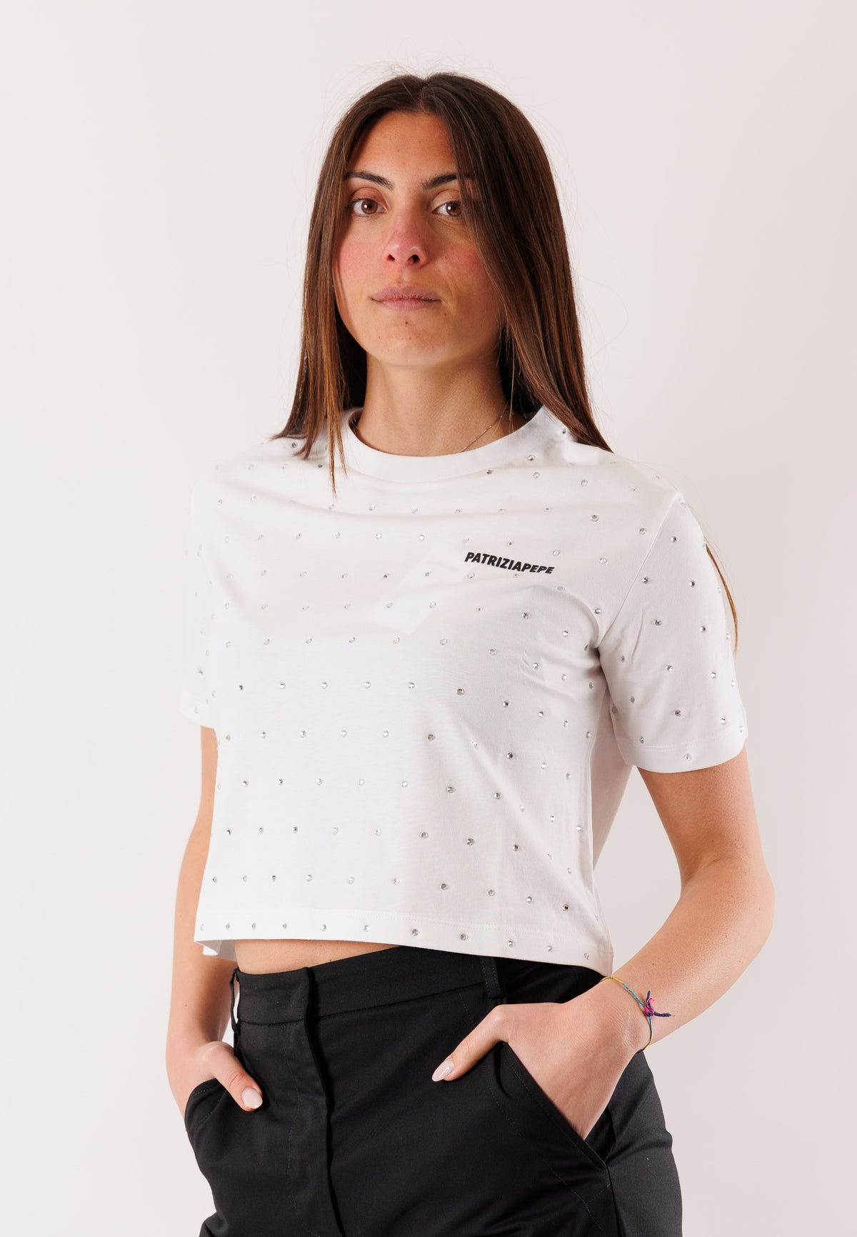 PATRIZIA PEPE Women's Optical White Sweater