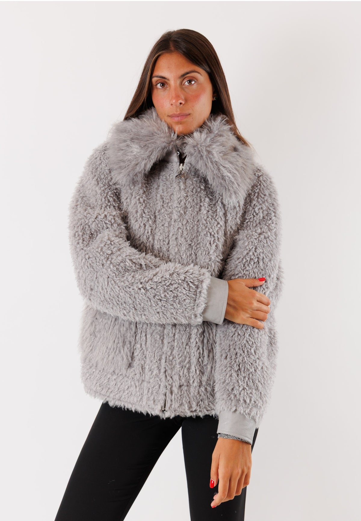 PATRIZIA PEPE Women's Mistery Gray Jacket