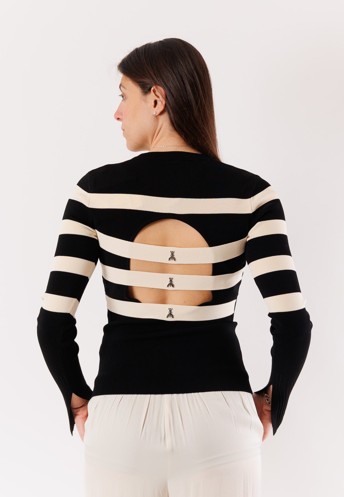 PATRIZIA PEPE Women's Sweater Black-ivory