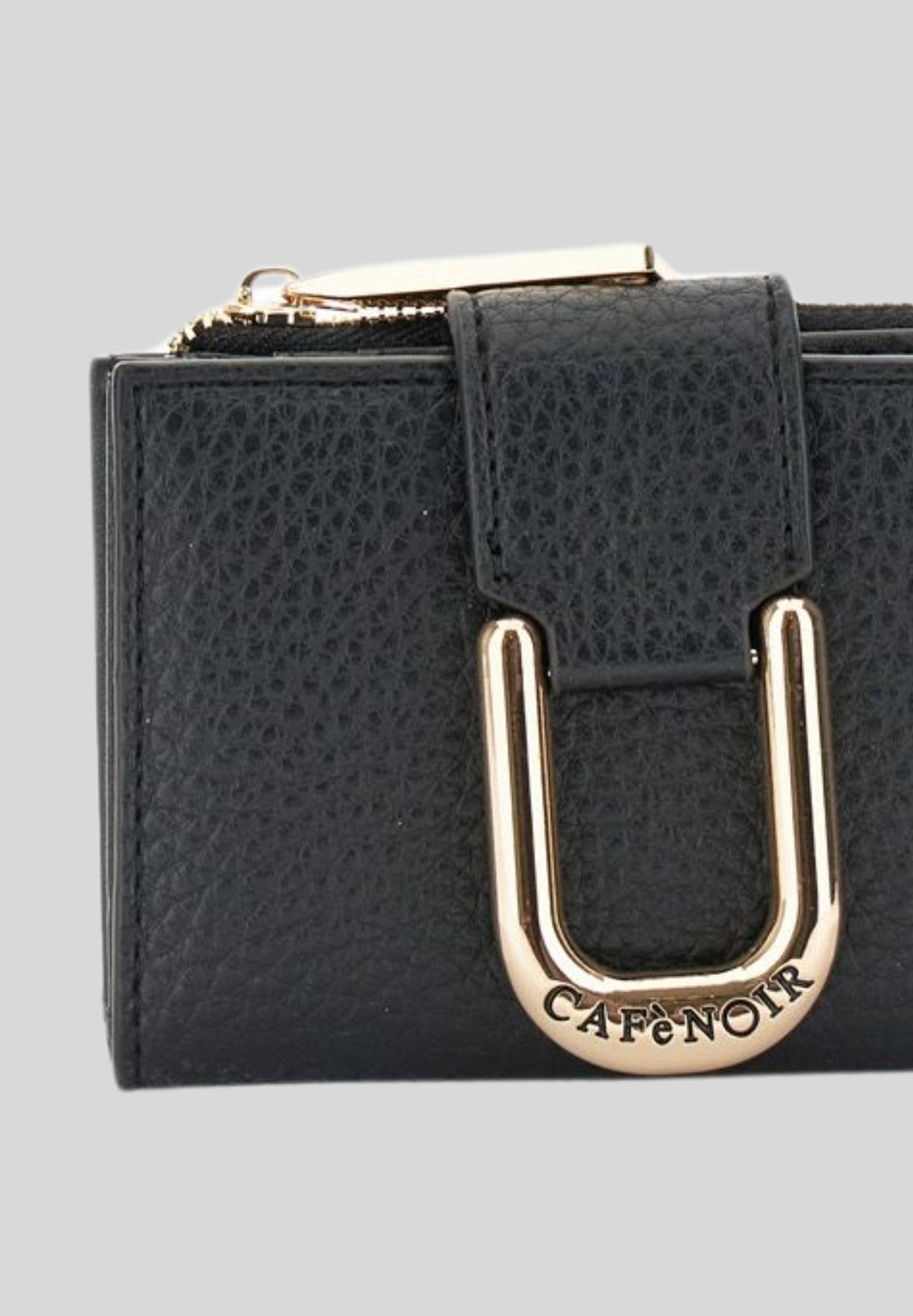 Portafoglio piccolo con zip in effetto pelle C4AD1107N