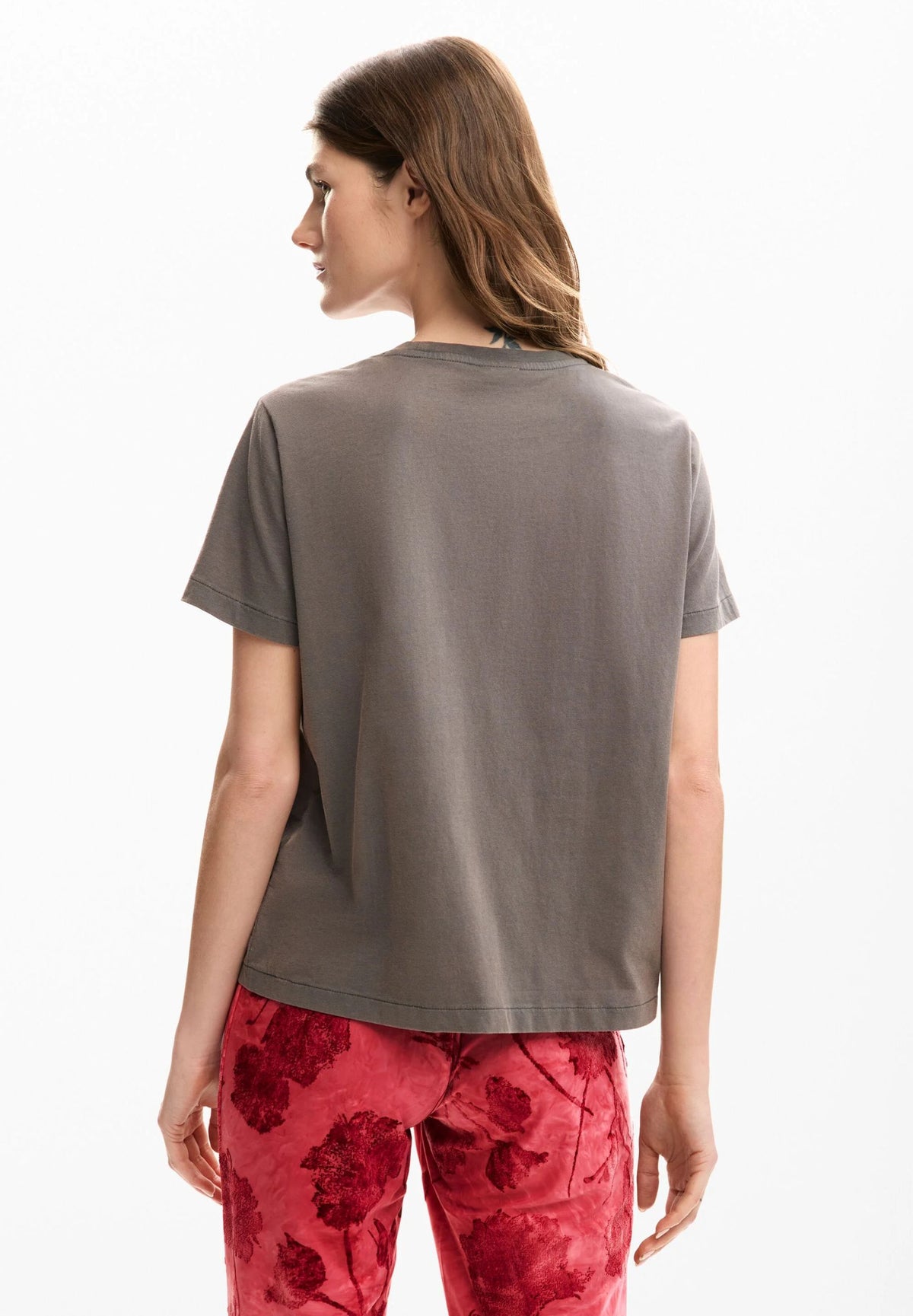 T-shirt con stampa cuore animal print 26SWTK53