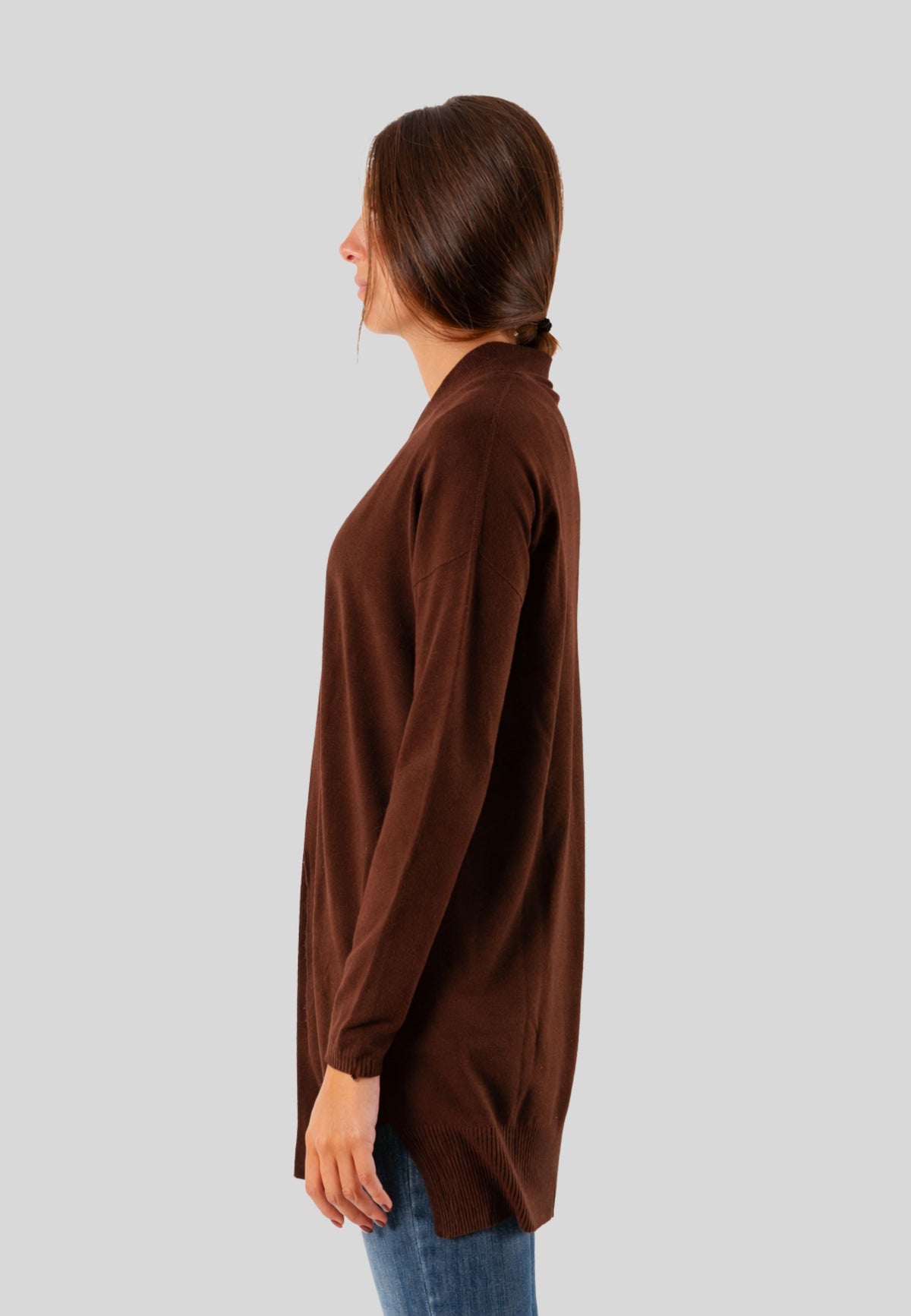 Cardigan donna in viscosa con spacchi 3M0810