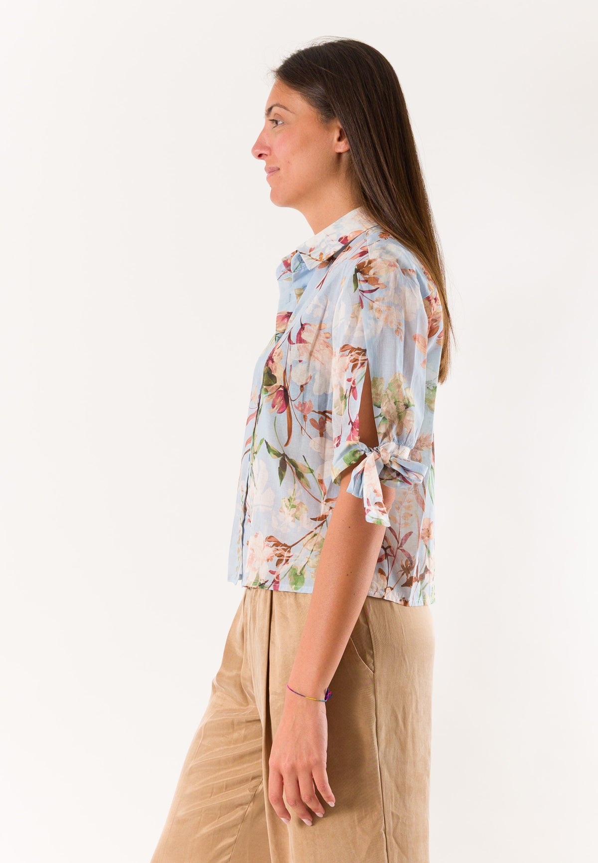 camicia fantasia con fiocchi PE26221
