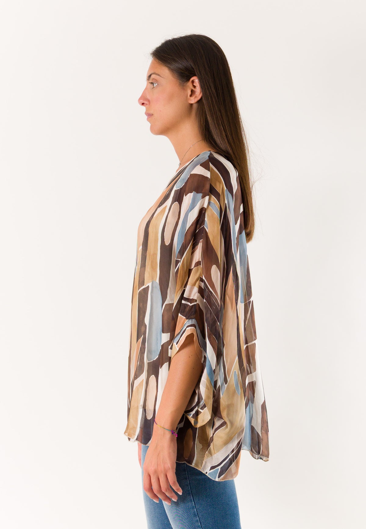 blusa fantasia in misto seta 46929