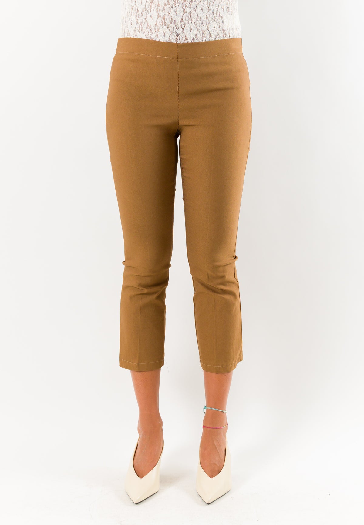 Pantaloni donna cropped elasticizzati AI26665