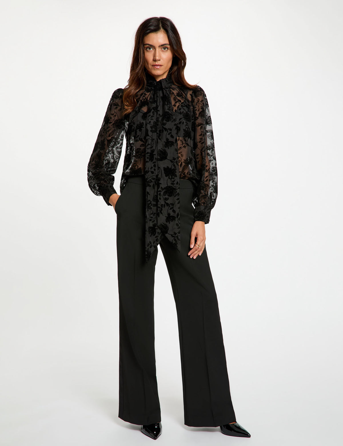 Morgan ORMAJ blusa ricamata effetto trasparenza