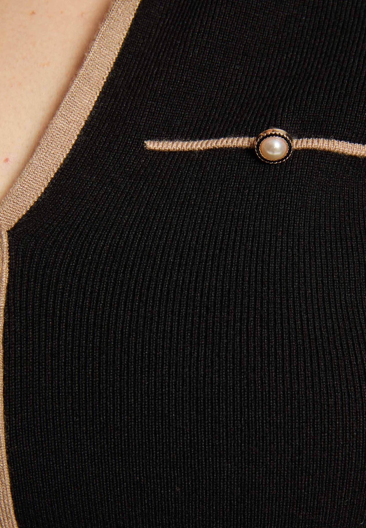 MORGAN DE TOI Women's Sweater BLACK-BEIGE