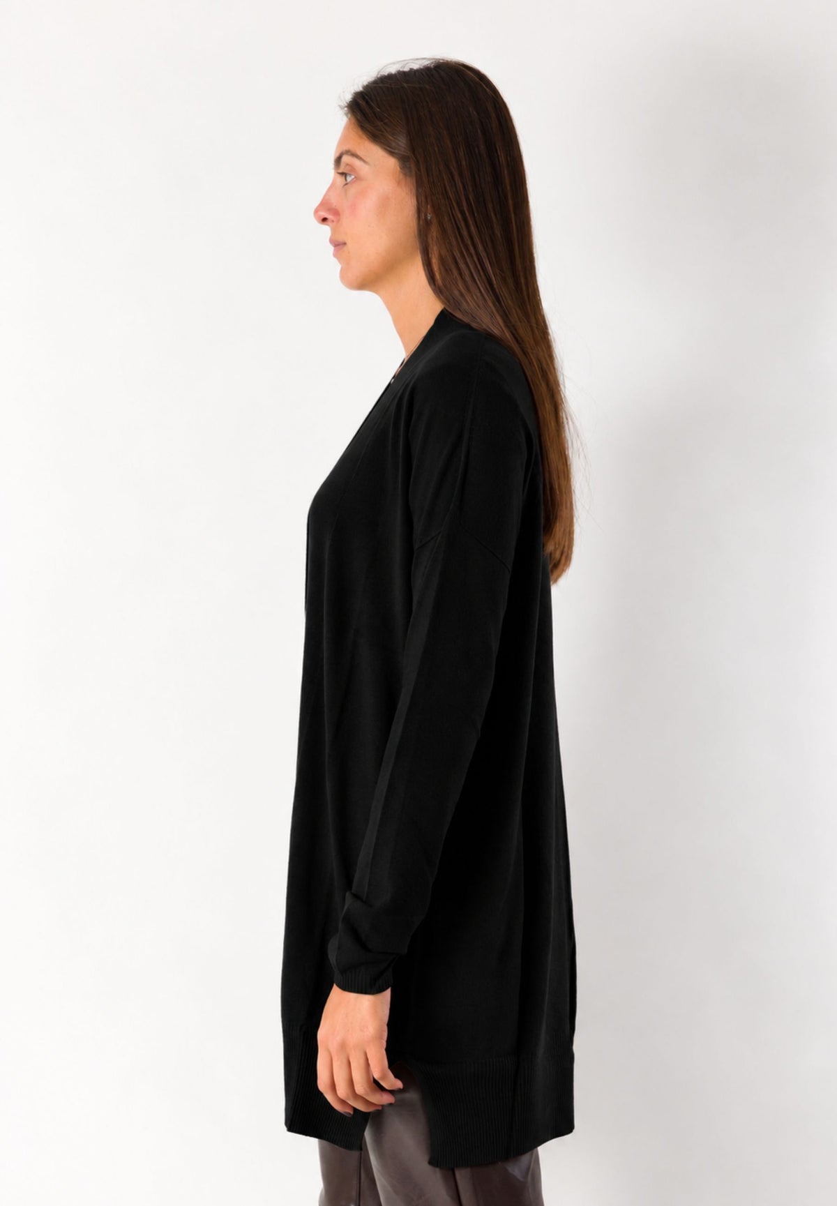 Cardigan lungo aperto fluido 3M1710