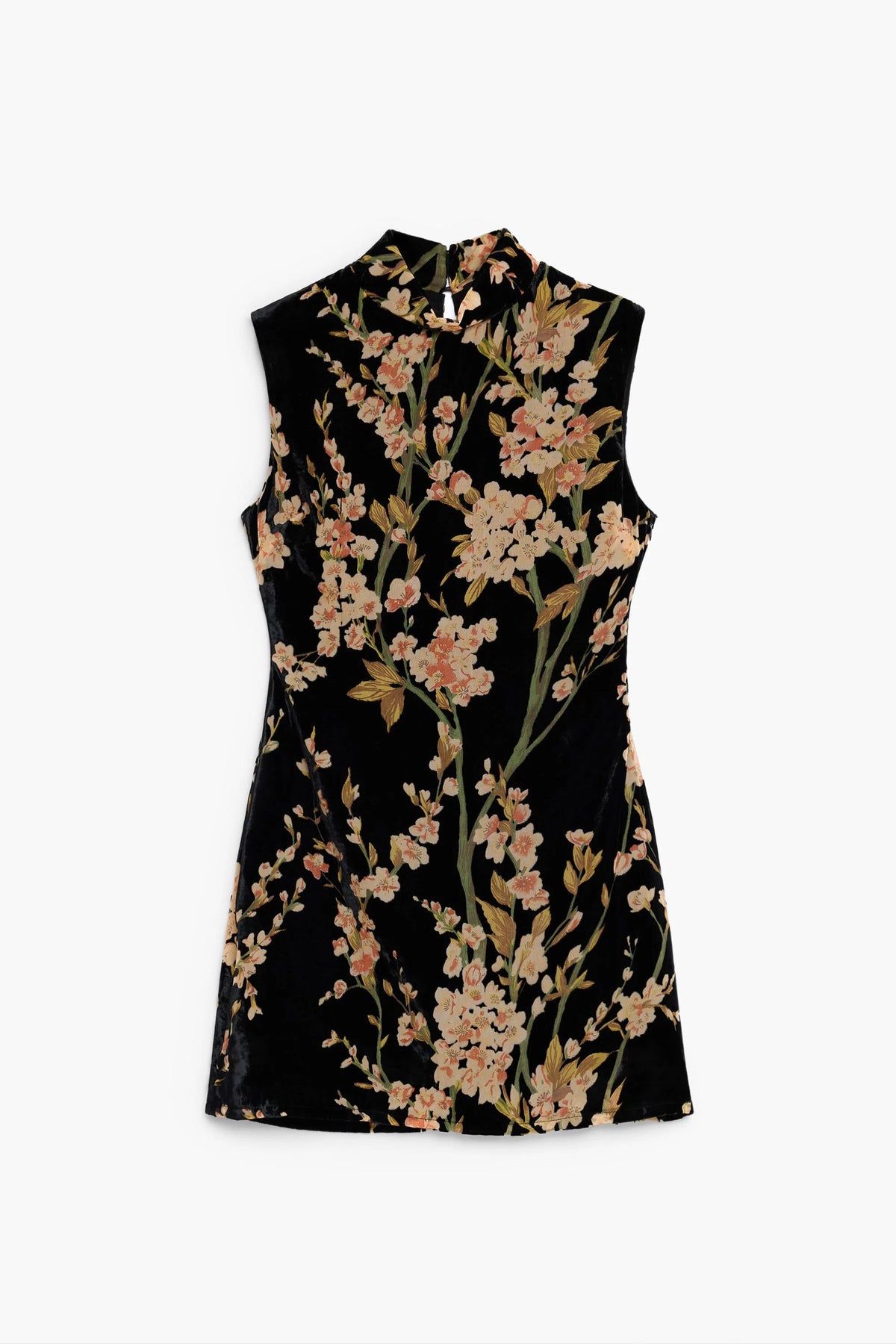 vestito in velluto a fiori 26WWVW392000