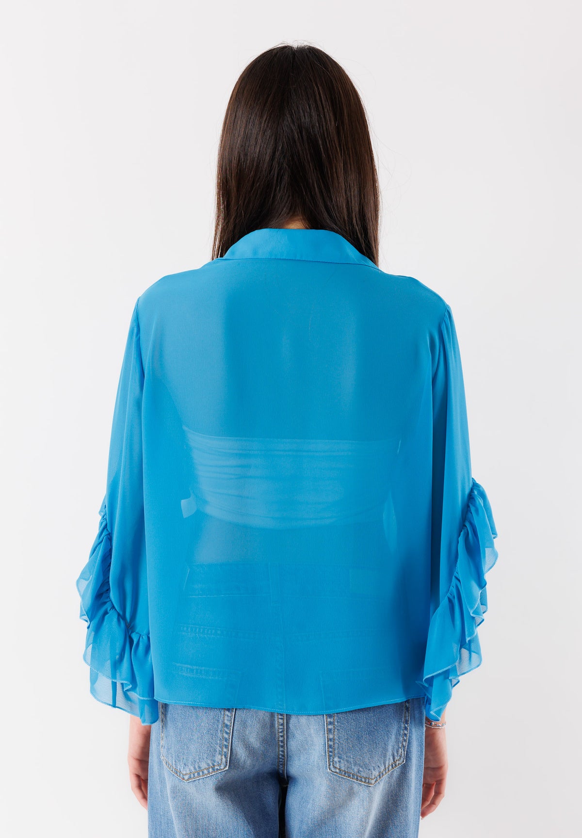 camicia con rouches 3129