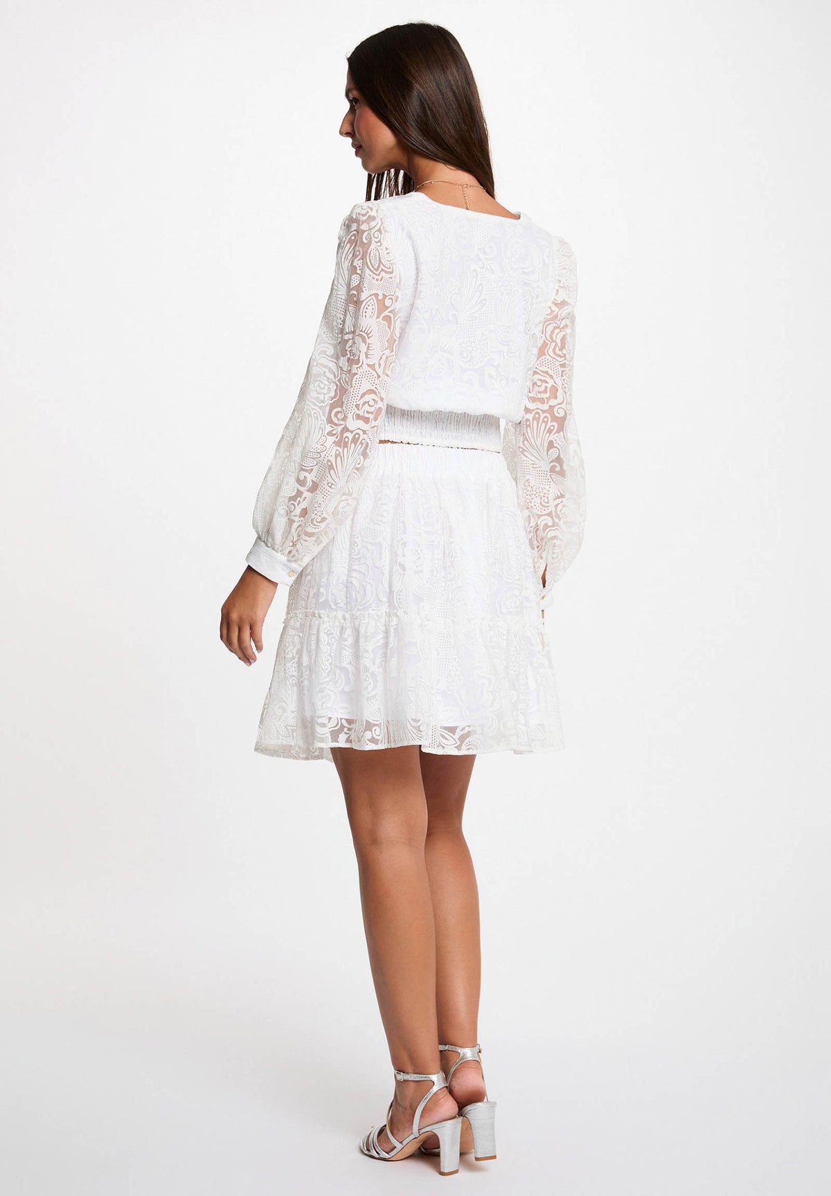 Blusa scollo V con ricami OLACO.F ( TAGLIE FRANCESI )