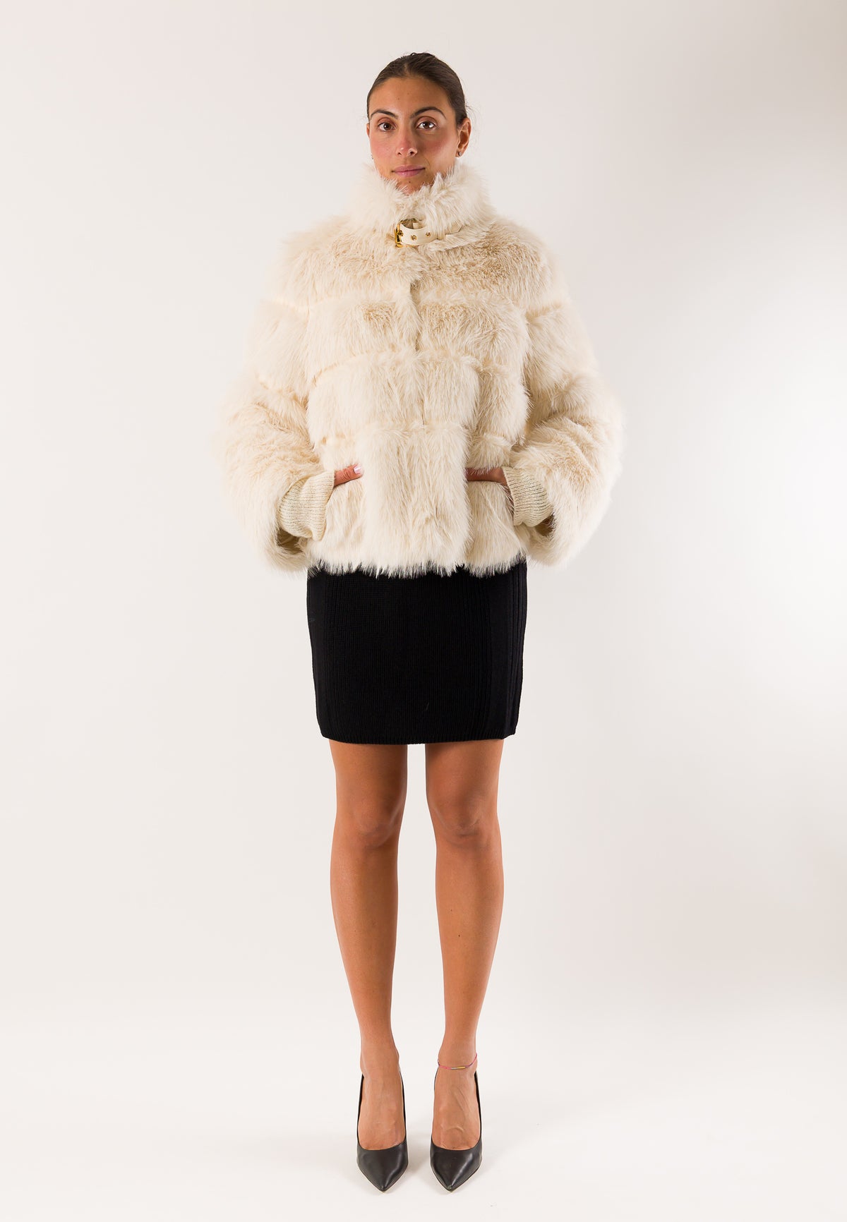 Patrizia Pepe 2O0185 eco-pelliccia cropped