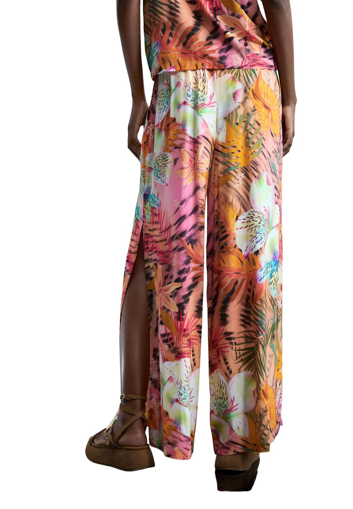Pantalone fluido fantasia tropicale 26SWPW56