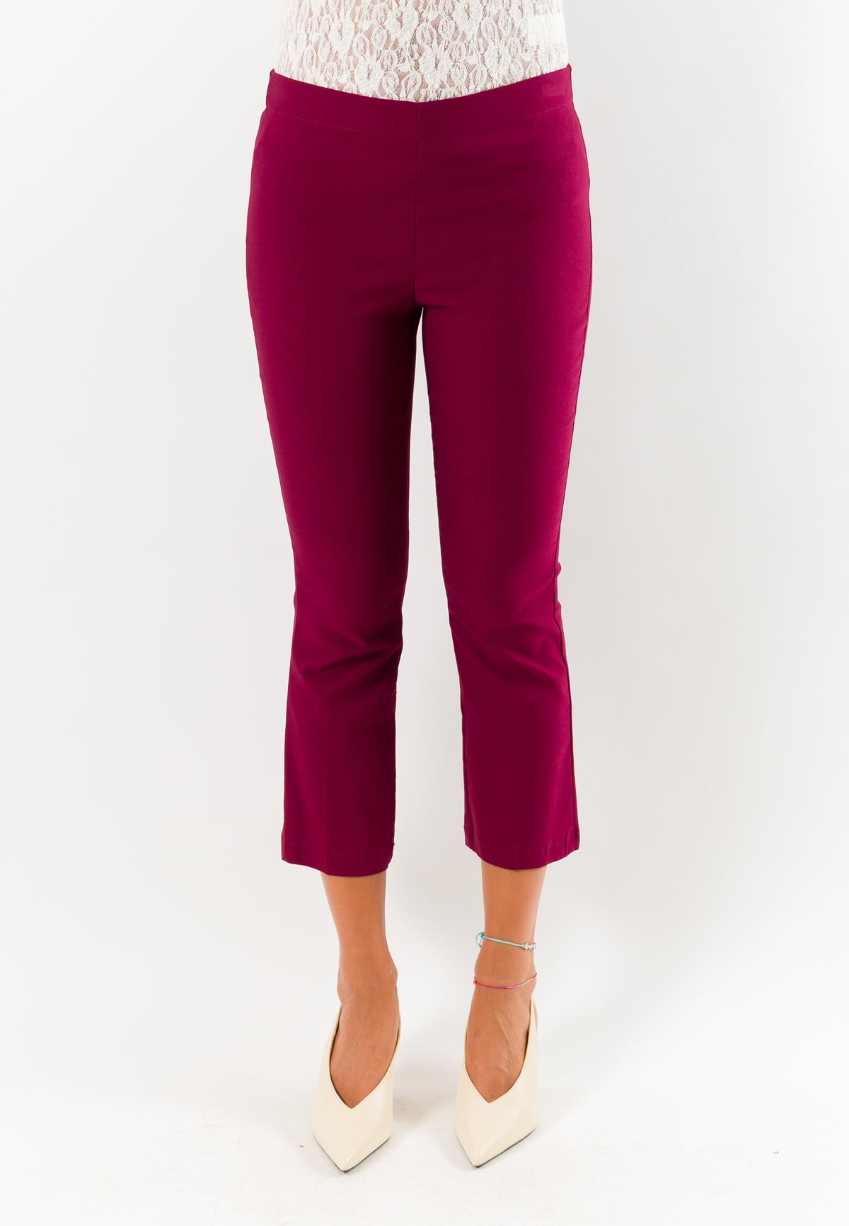 Pantaloni donna cropped elasticizzati AI26665