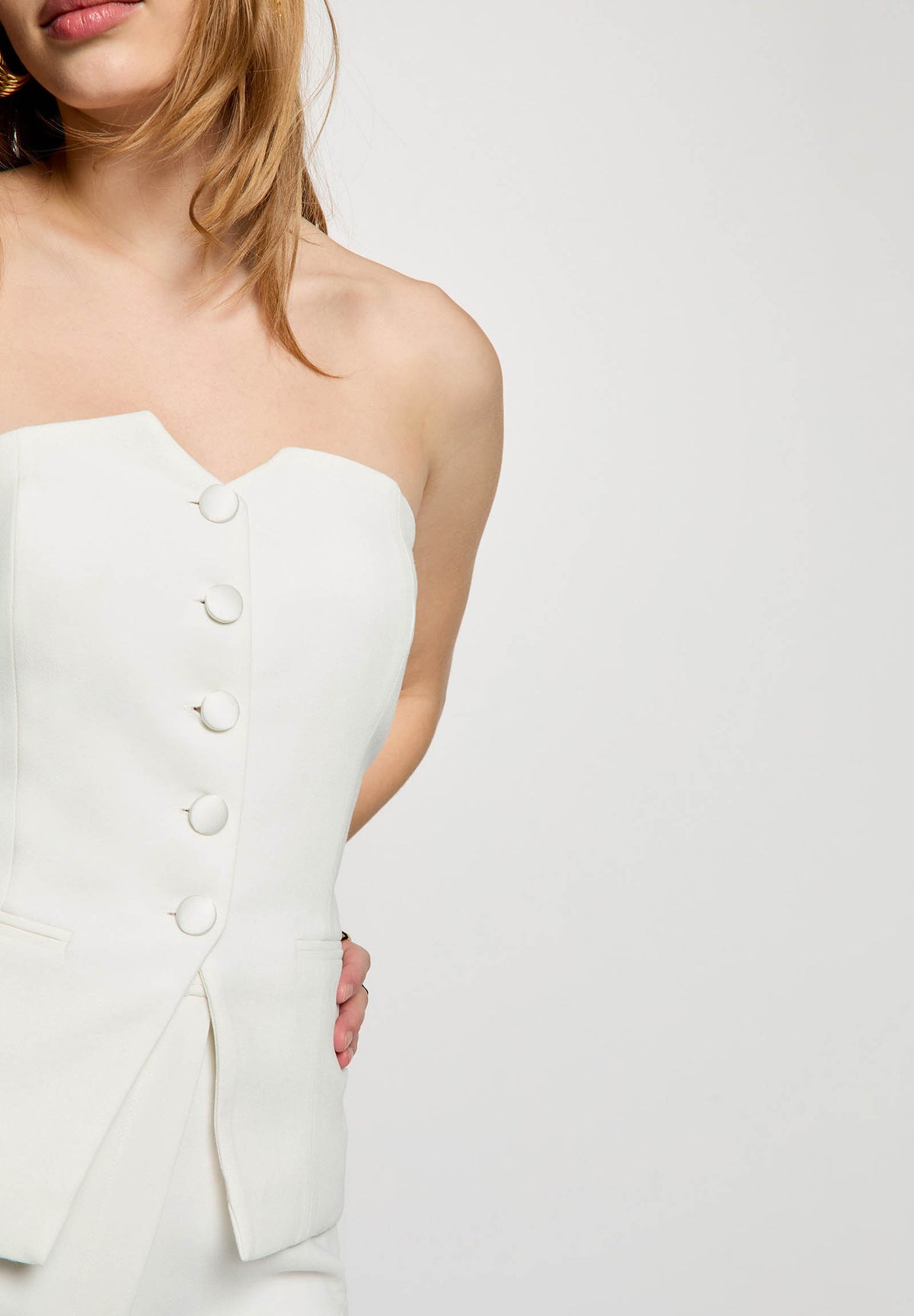 Women's MORGAN DE TOI vest WHITE