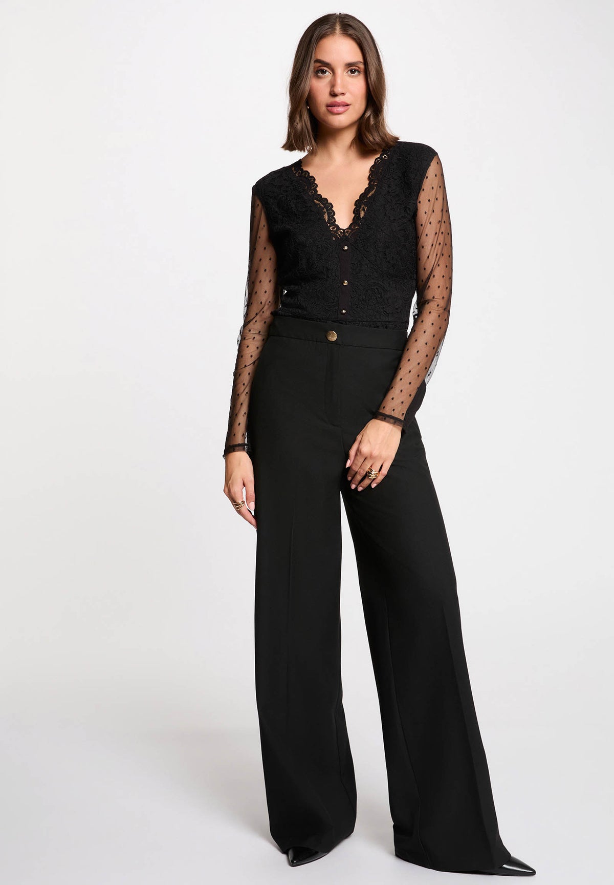 MORGAN DE TOI Women's Black Bodysuit