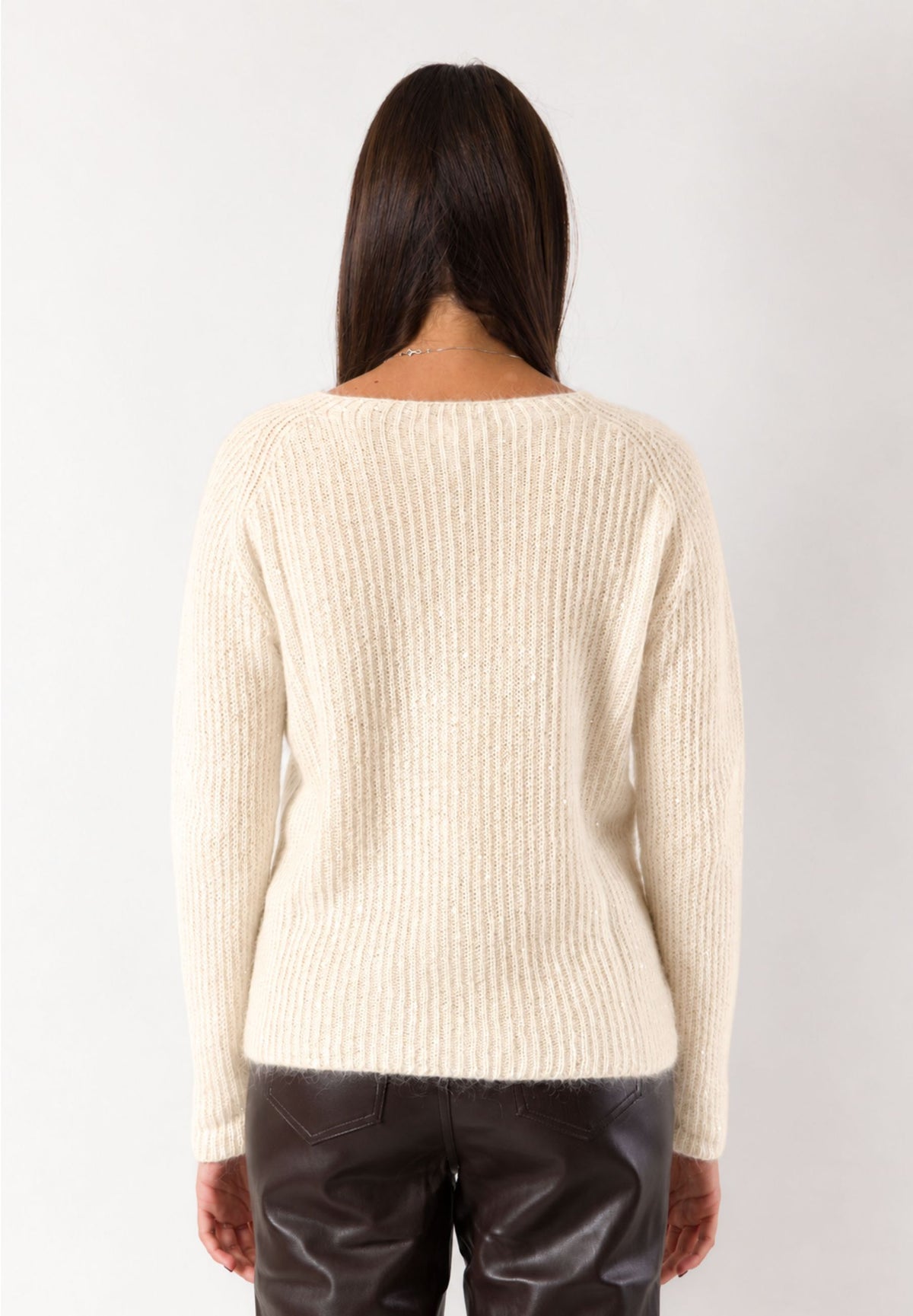 Maglia lurex girocollo a coste 3M1803