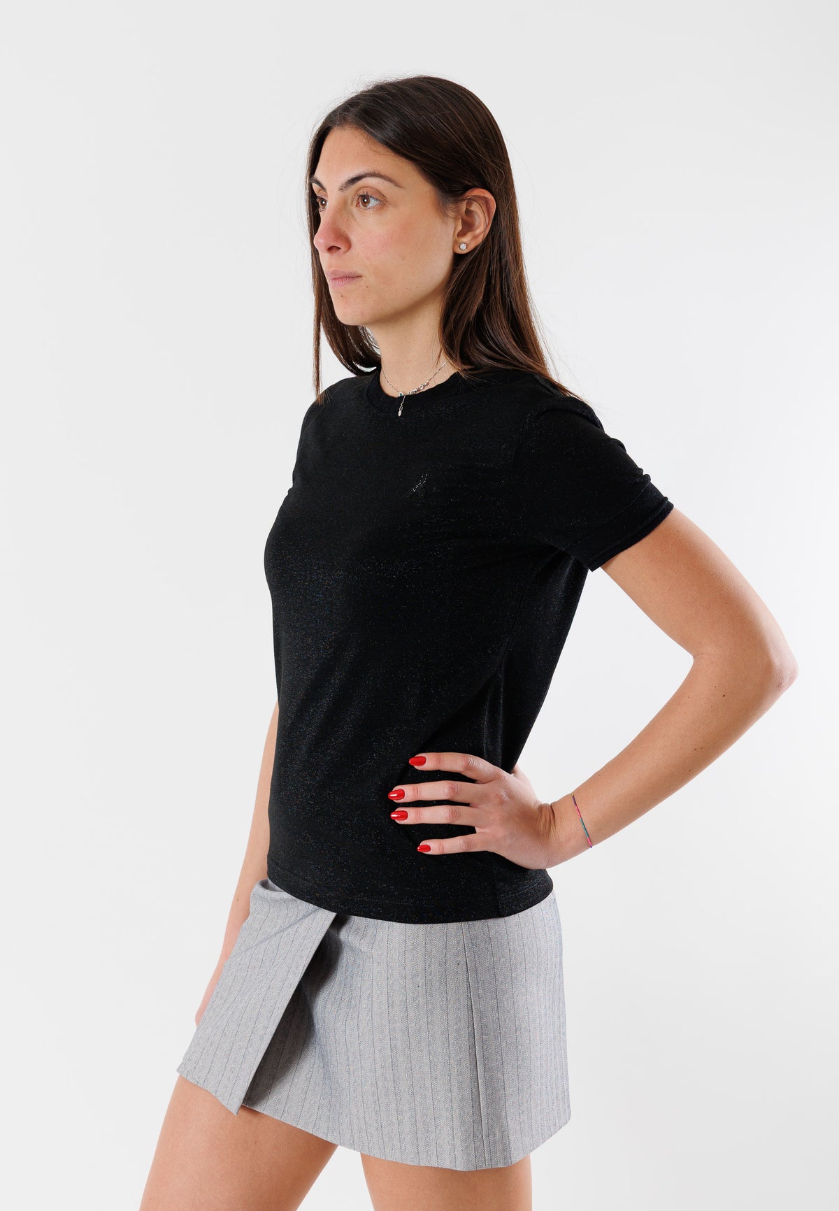 PATRIZIA PEPE Women's black lurex fly sweater