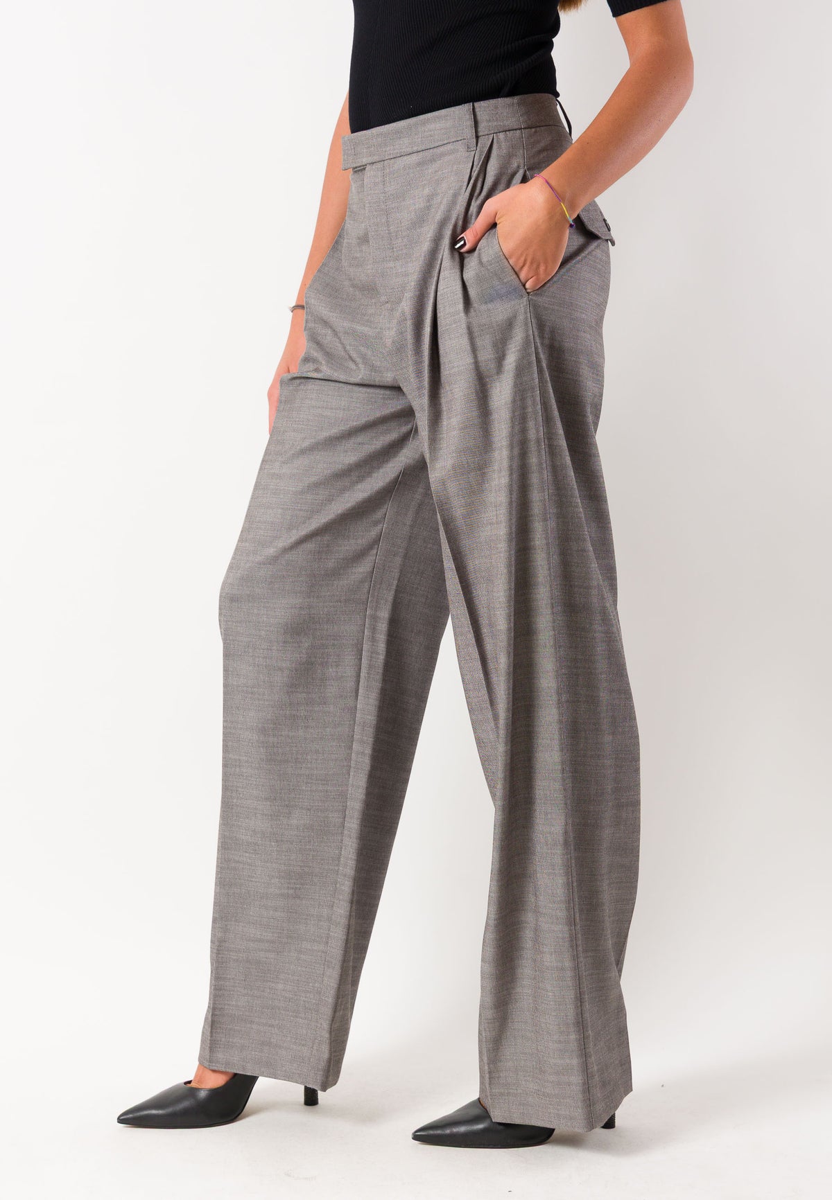 Pantaloni ampi sartoriali fluidi 8P0535