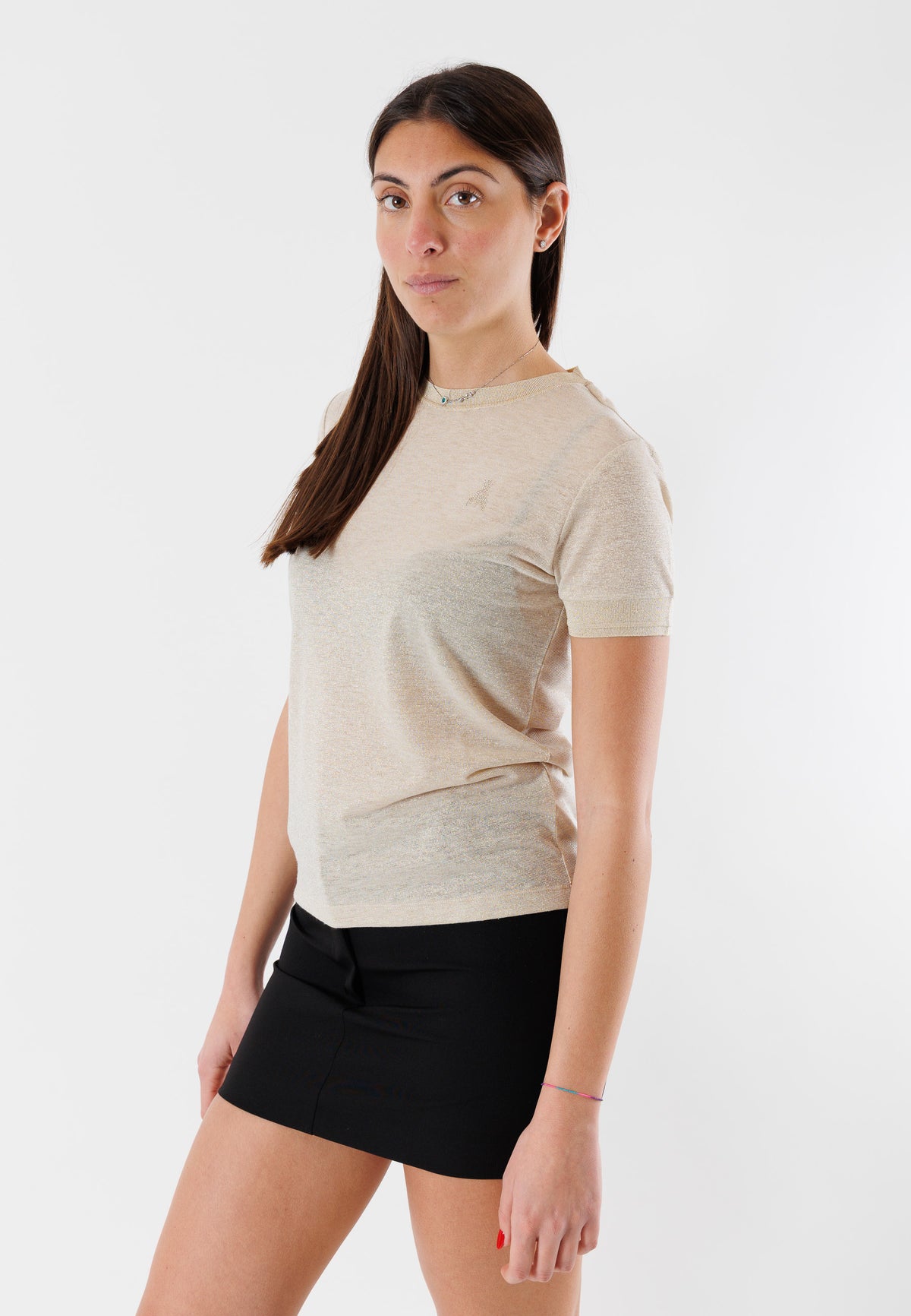 PATRIZIA PEPE Women's beige lurex fly sweater