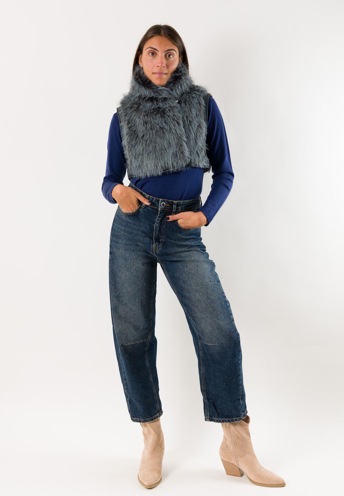 Patrizia Pepe 2F0018 gilet eco-pelliccia
