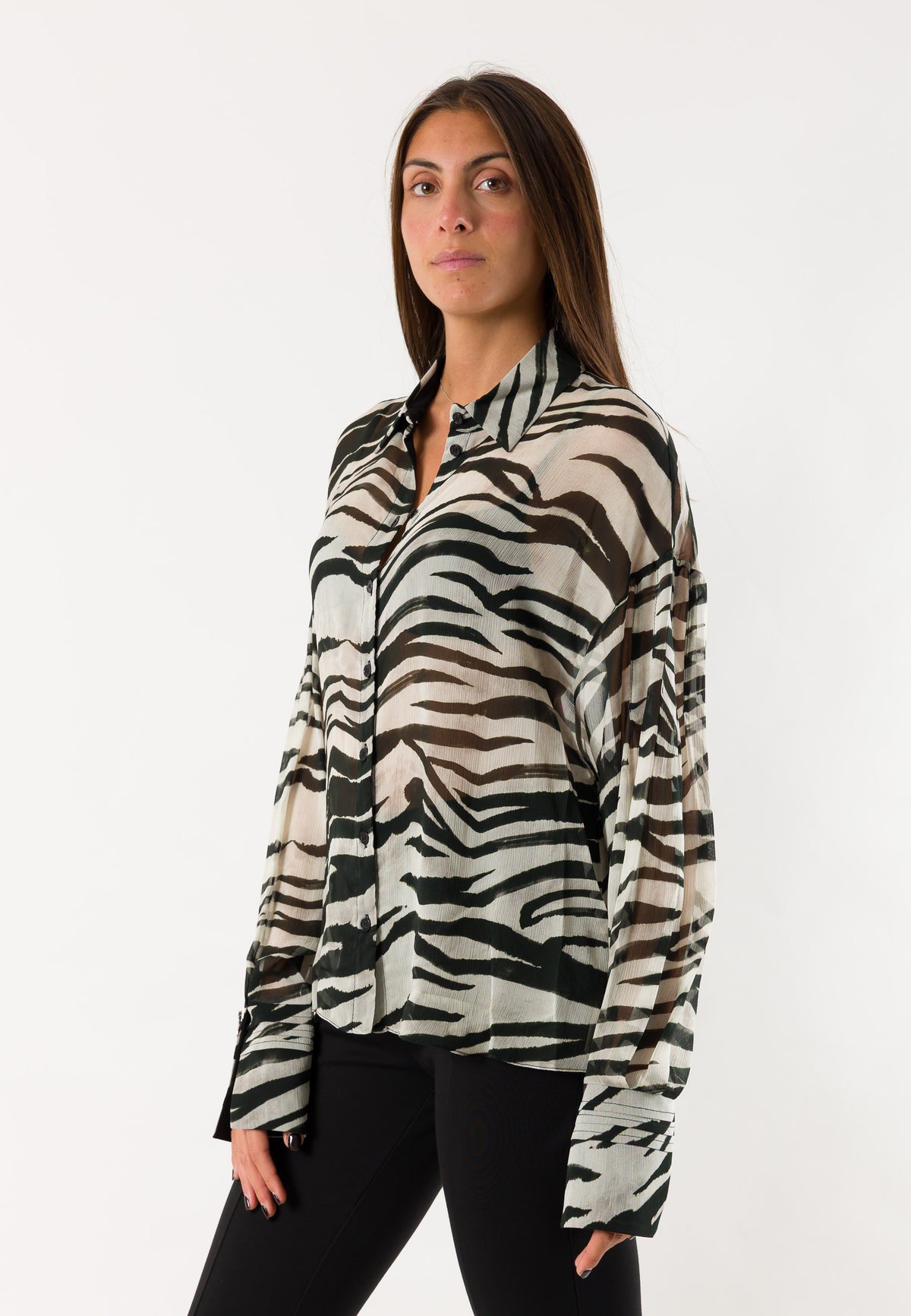 Patrizia Pepe 2C0030 camicia animalier fluida