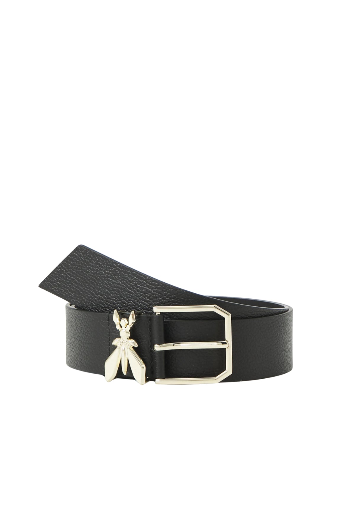 Cintura Donna Patrizia Pepe in Pelle Nera con Logo Fly 8W0045L001K118