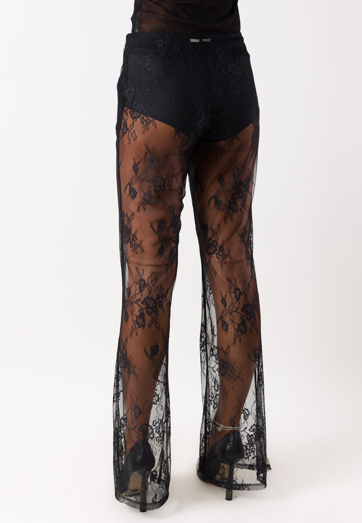 Pantaloni in pizzo trasparente 8P0483