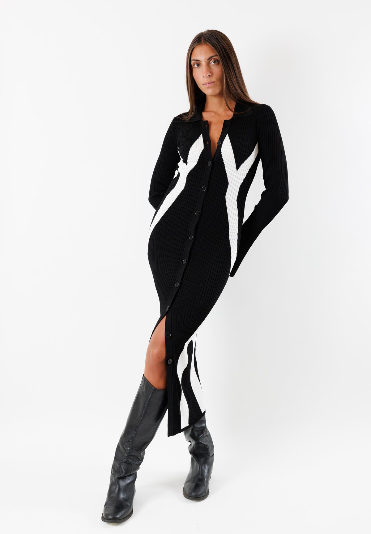PATRIZIA PEPE Women's Dresses Black-white