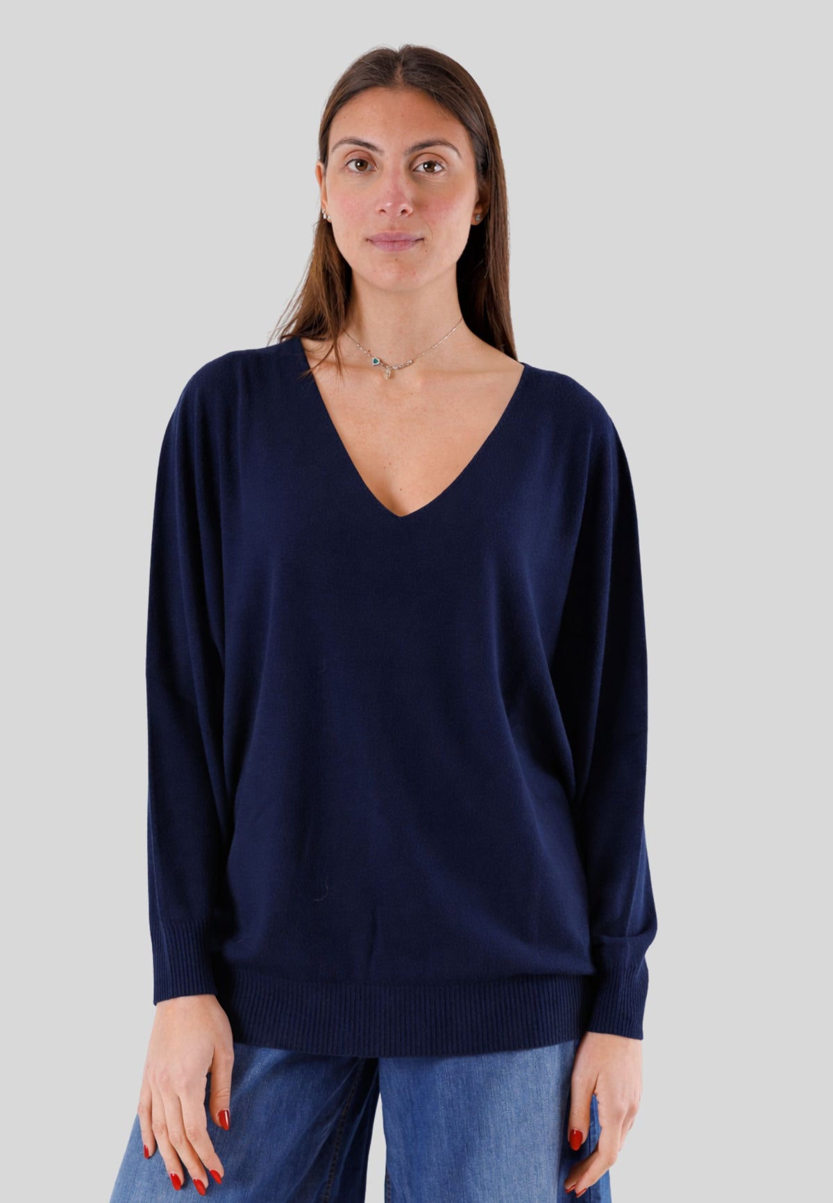 Maglia viscosa Scollo a V  linea morbida 3M0815C