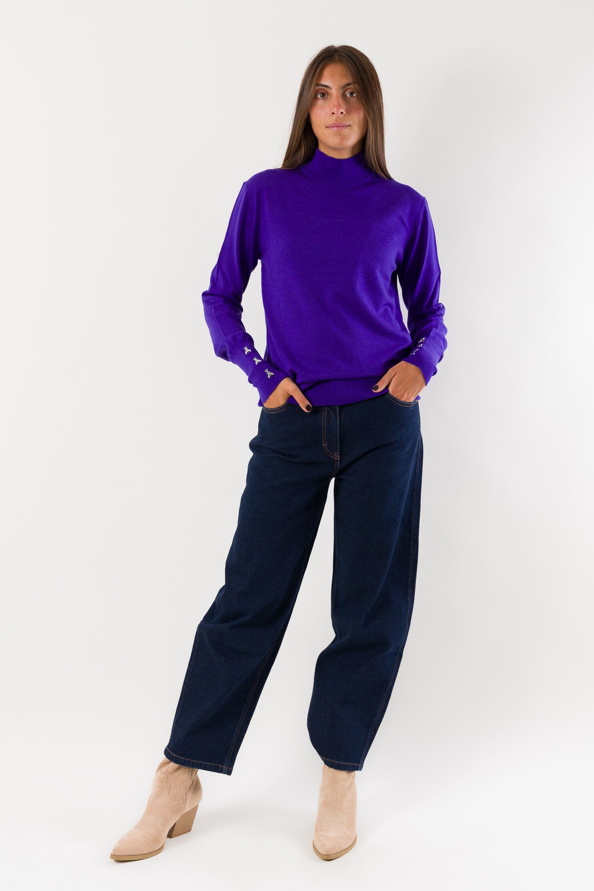 Maglia collo alto FLY su polsini 8K0427