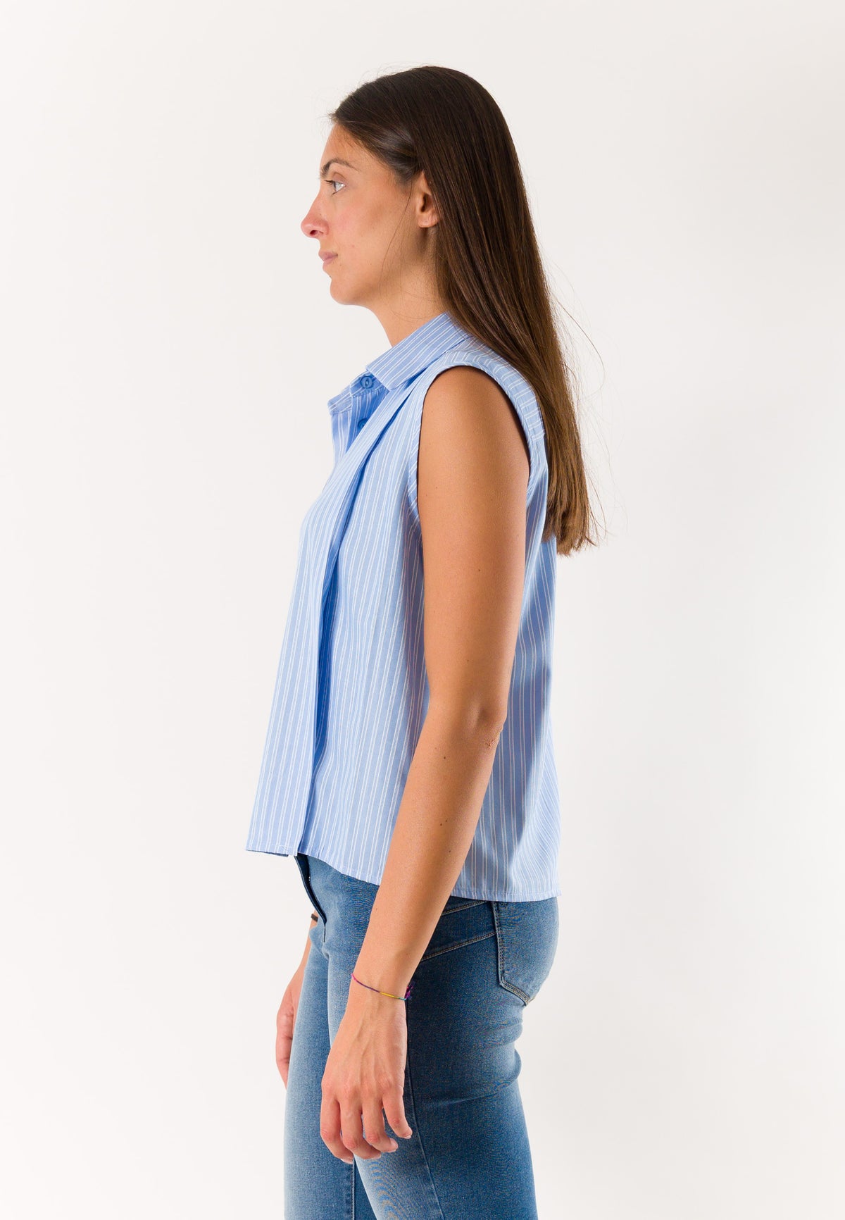 Gilet camicia a righe PE26252