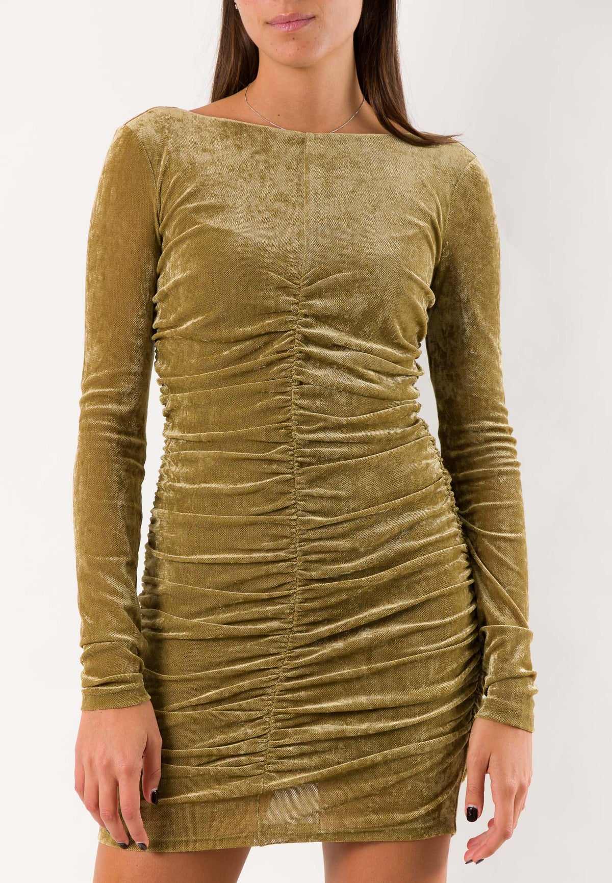Patrizia Pepe 2A0017 abito drappeggiato velluto